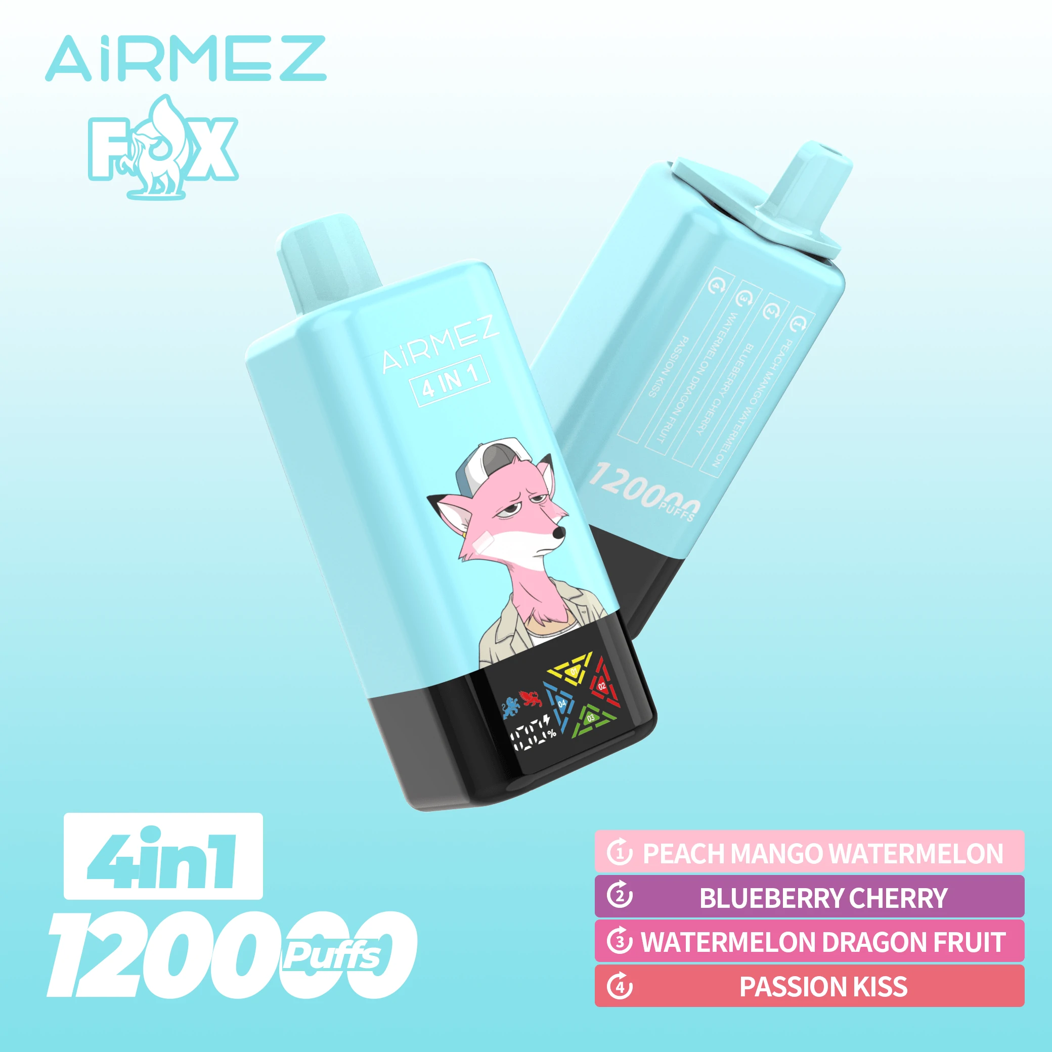 Airmez, 120.000 εισπνοές, αναλώσιμο ατμοποιητή 4-in-1, φωτογραφία 4