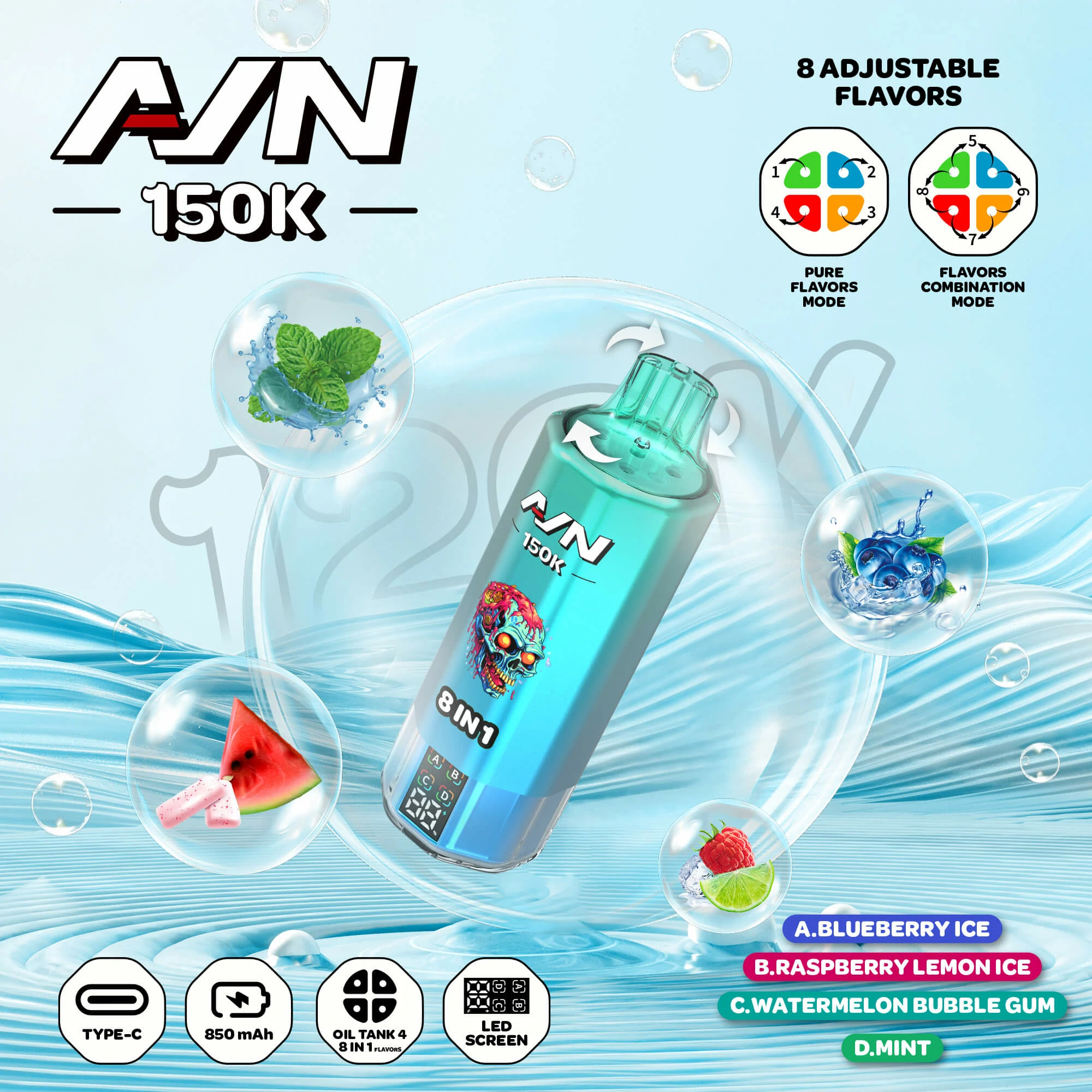 Aivono 150000 Puffs 4-in-1 Disposable Vape, photo 5