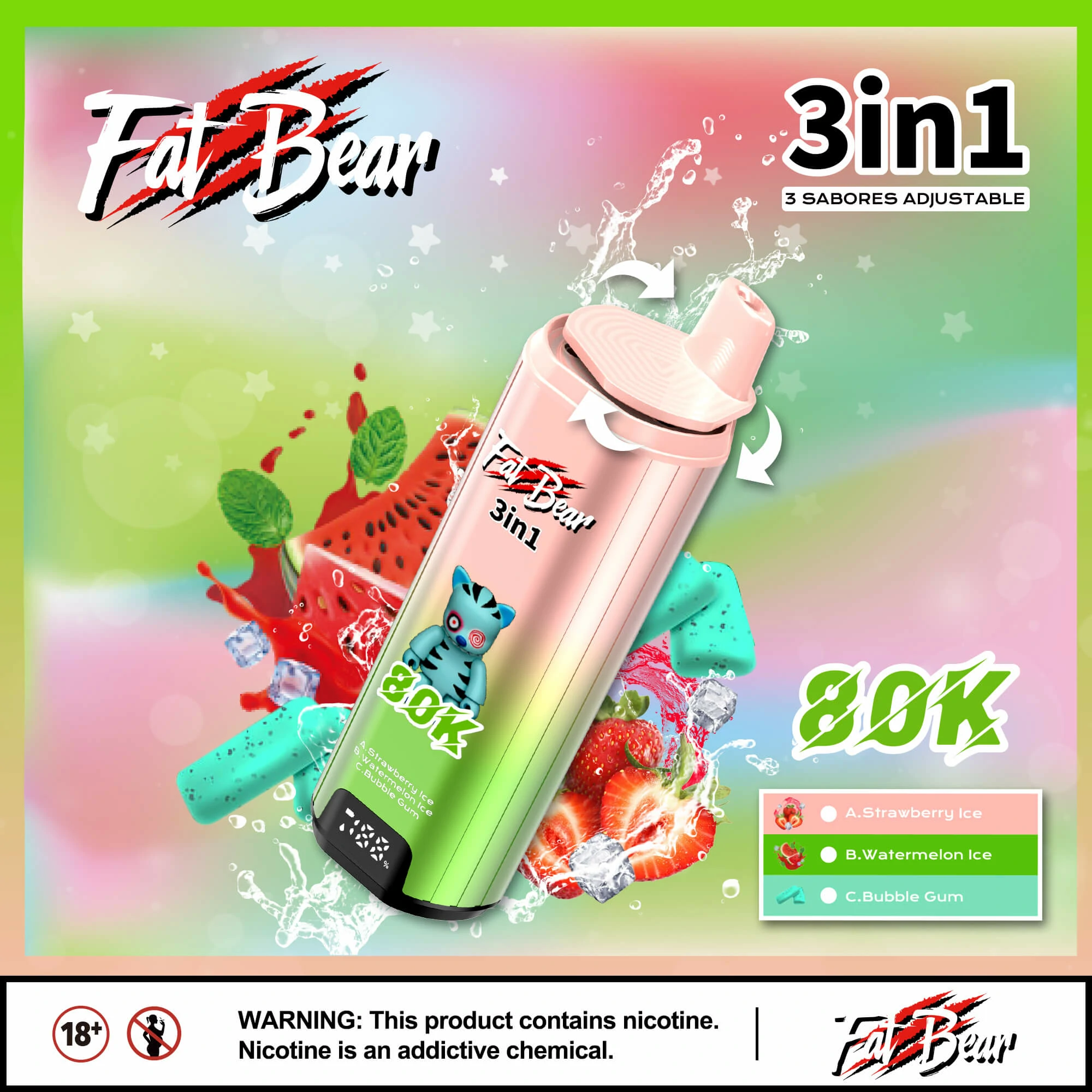 Aivono 80000 Puffs 3-in-1 Disposable Vape, photo 2