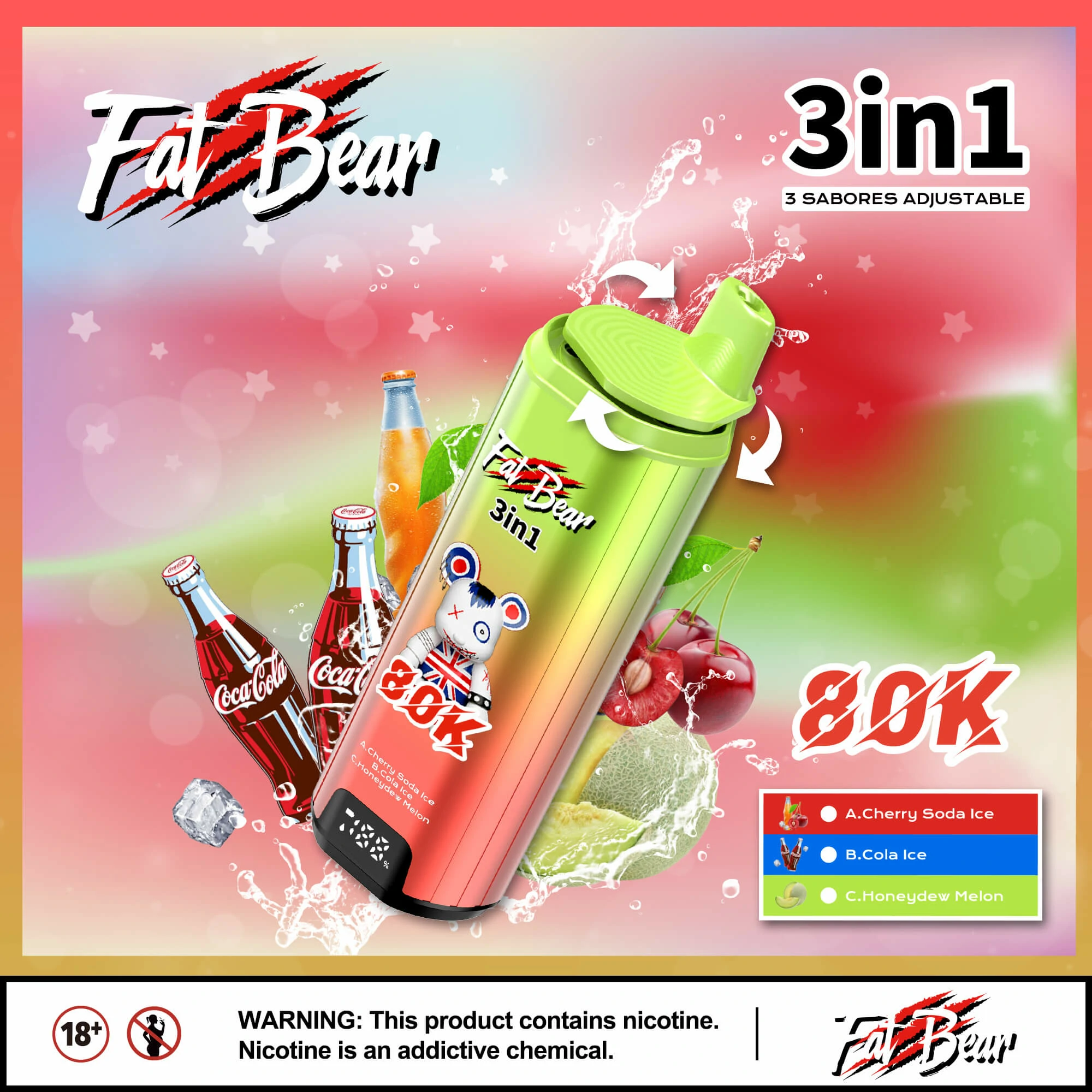 Aivono 80000 Puffs 3-in-1 Disposable Vape, photo 4
