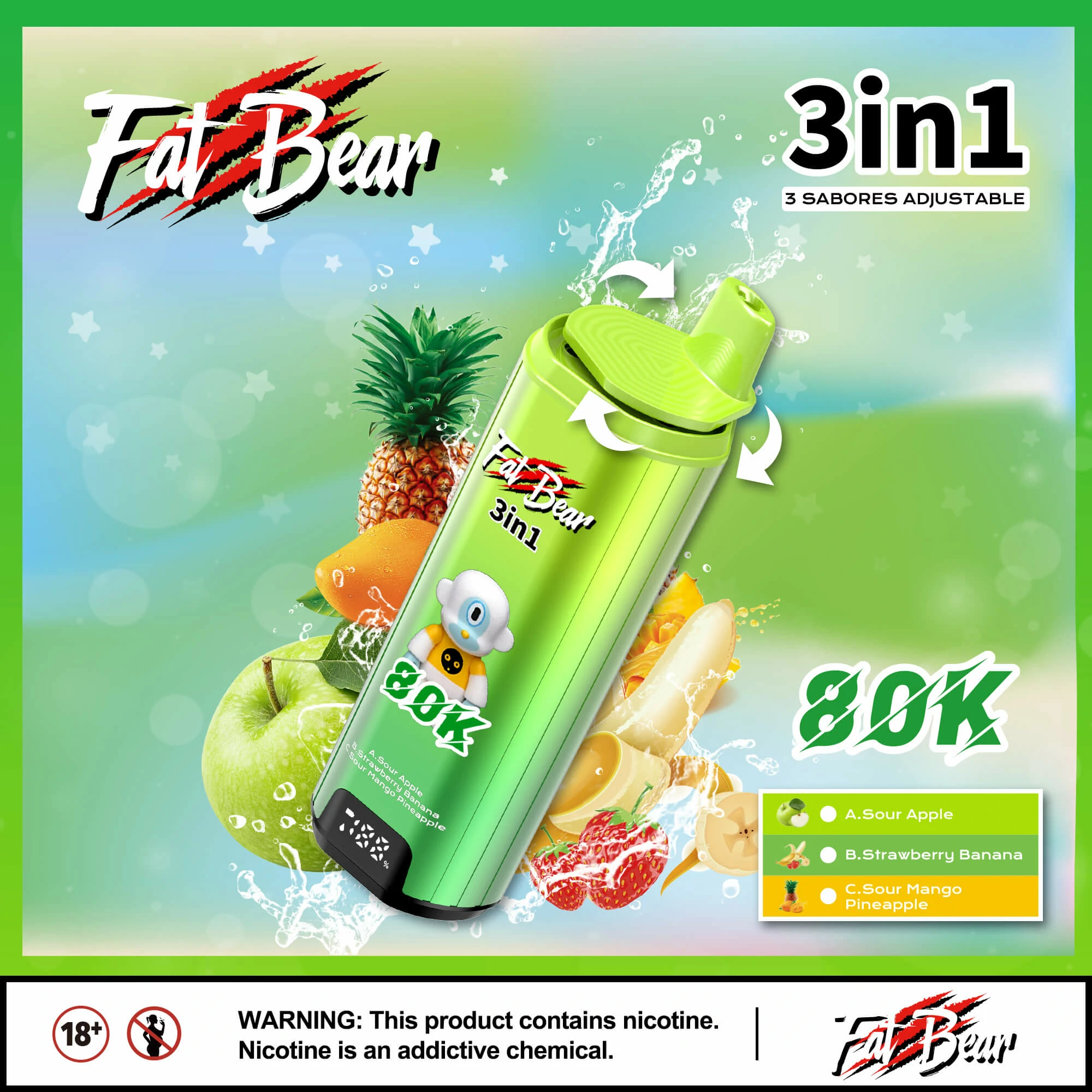 Aivono 80000 Puffs 3-in-1 Disposable Vape, photo 6