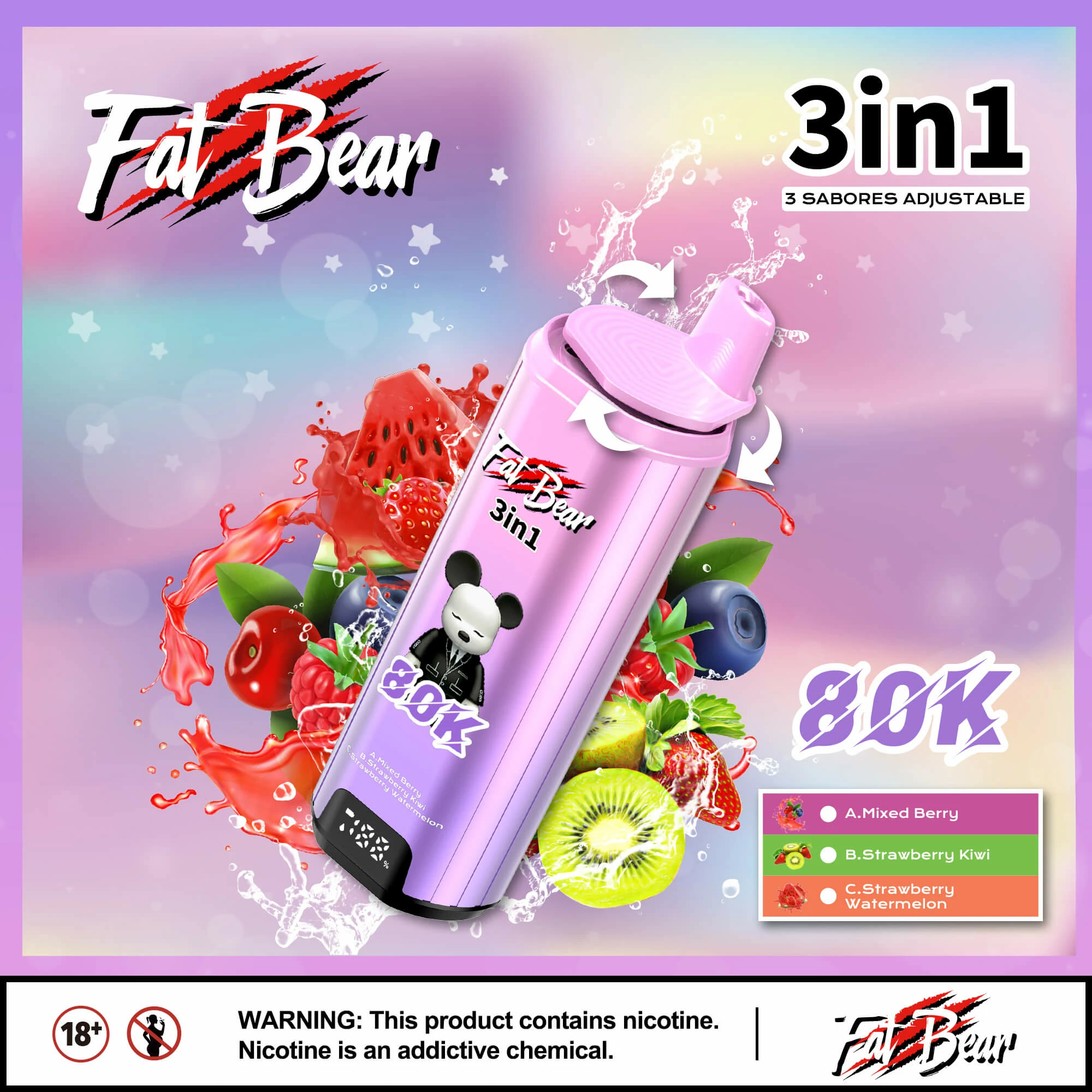 Aivono 80000 Puffs 3-in-1 Disposable Vape, photo 7