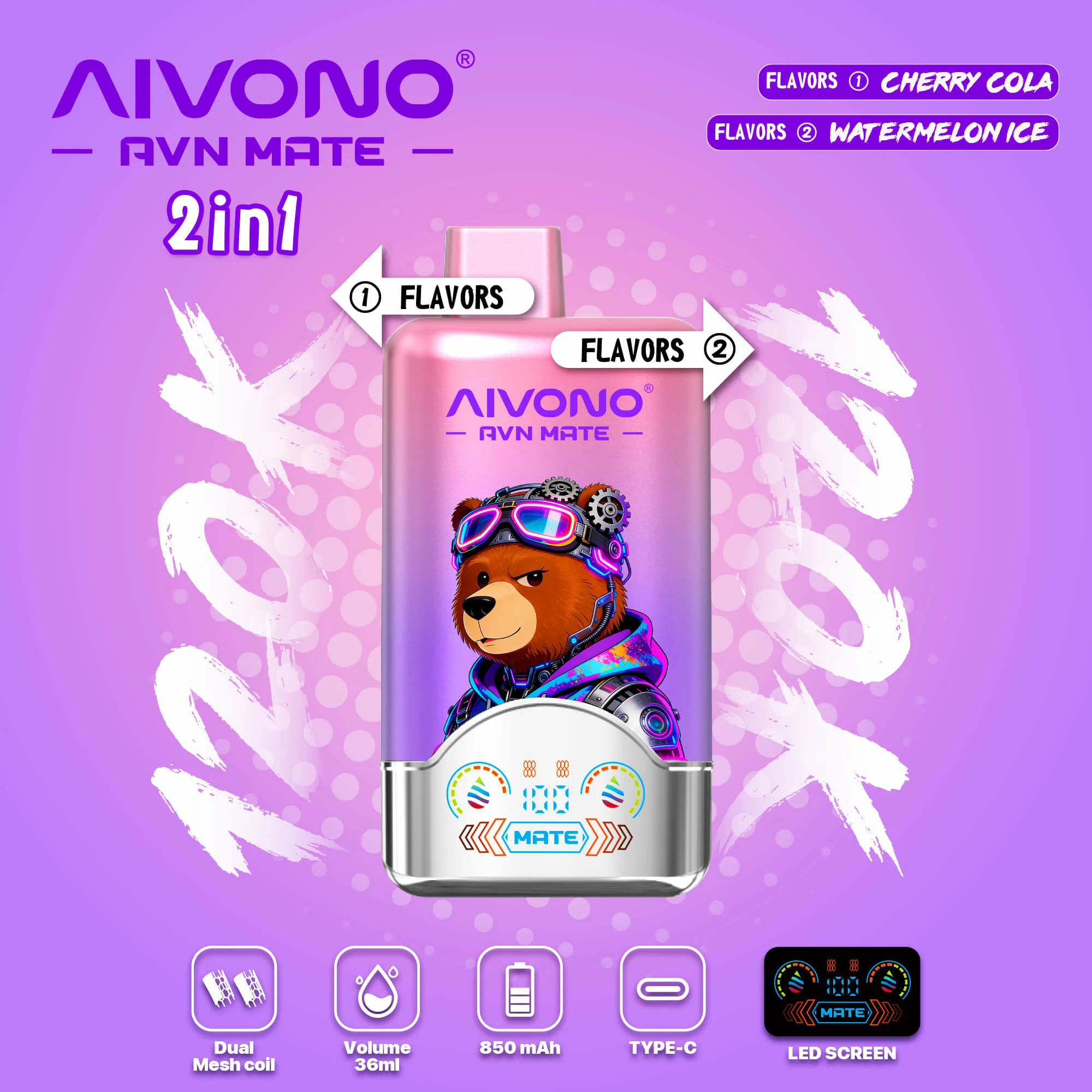 Aivono 120000 Puffs 2-in-1 Disposable Vape