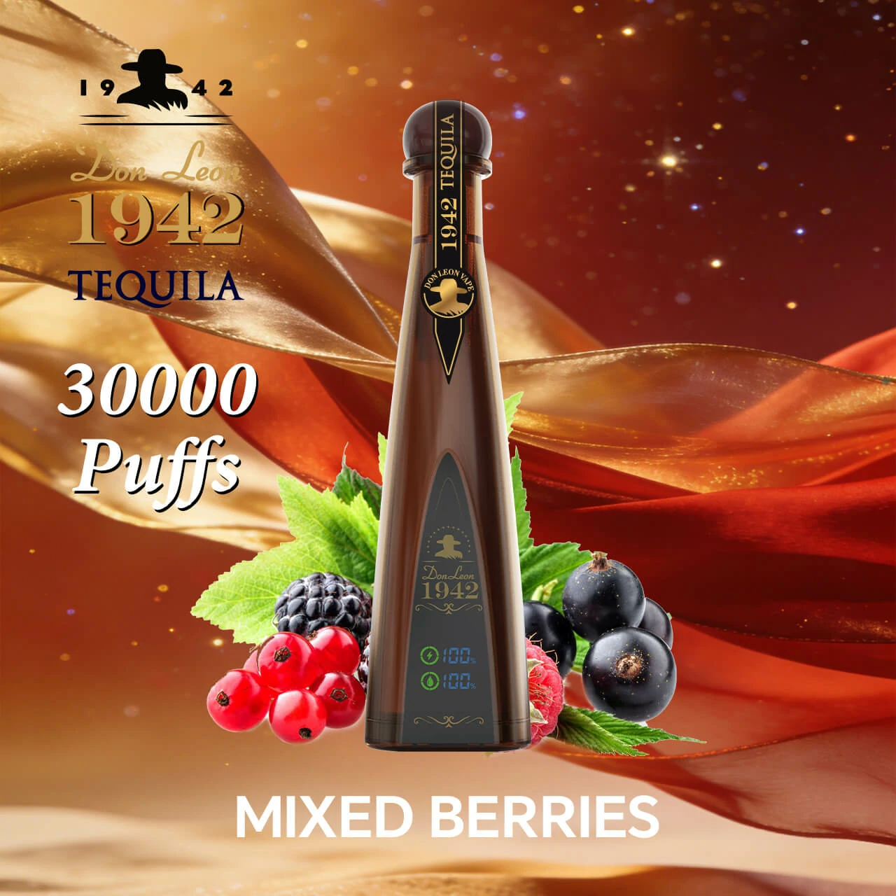 Azul Solaris Tequila Don Leon 1942 : Αναλώσιμο ηλεκτρονικό τσιγάρο 30.000 εισπνοών, φ�...