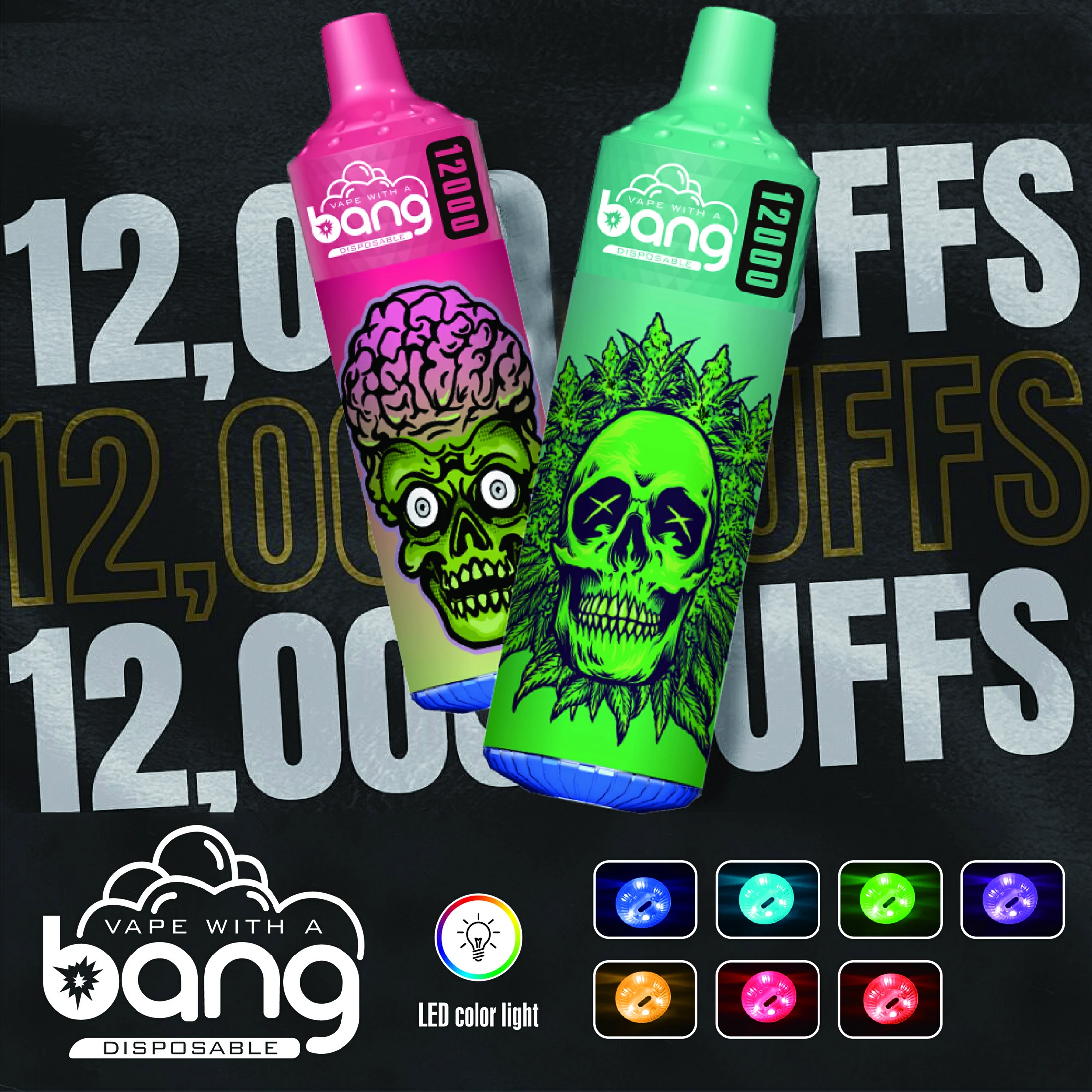Jednorázový vaporizér Bang, 12 000 potáhnutí