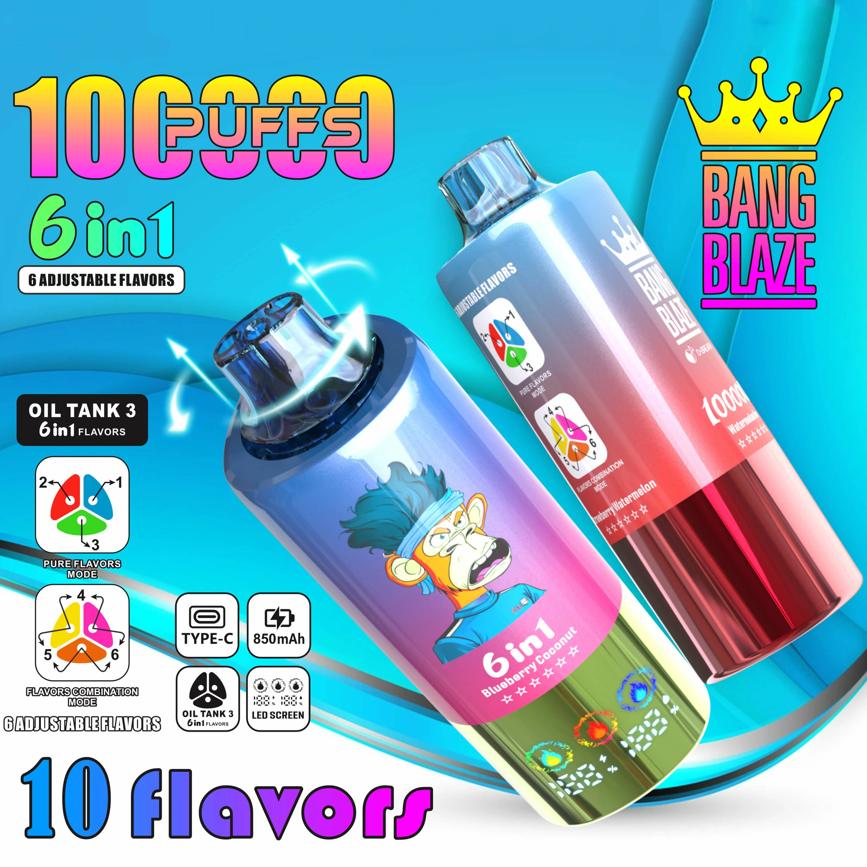 Bang 100000 Puffs 6-in-1 Disposable Vape