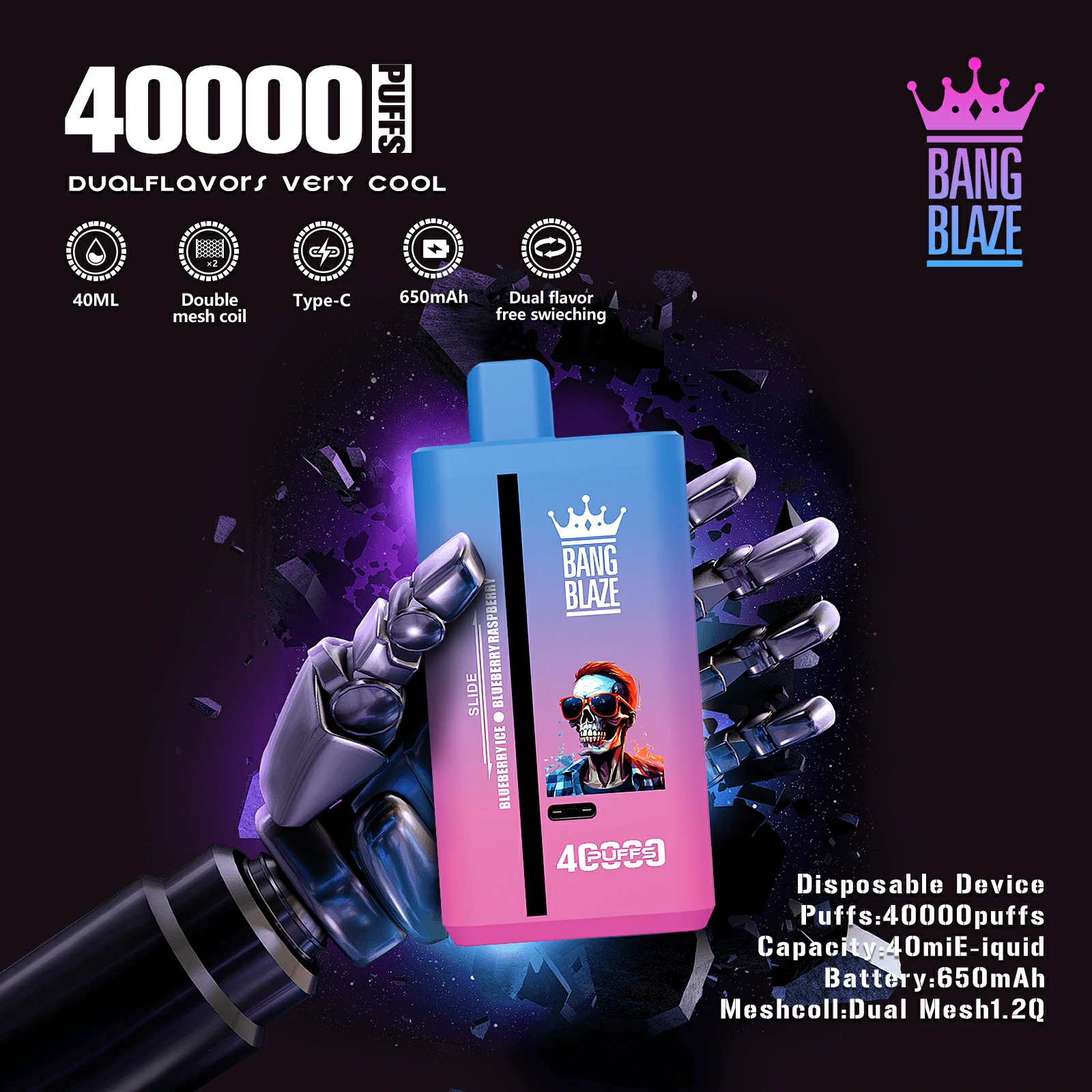 Bang 40000 Puffs Blaze 2-in-1 Disposable Vape