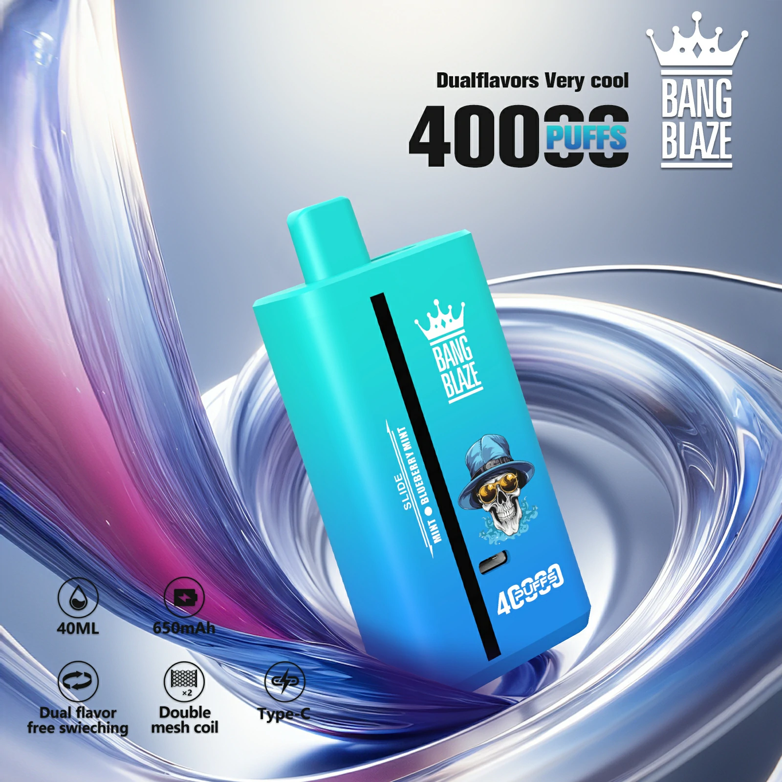 Bang, 40 000 bouffées, cigarette électronique jetable 2-in-1, photo 3