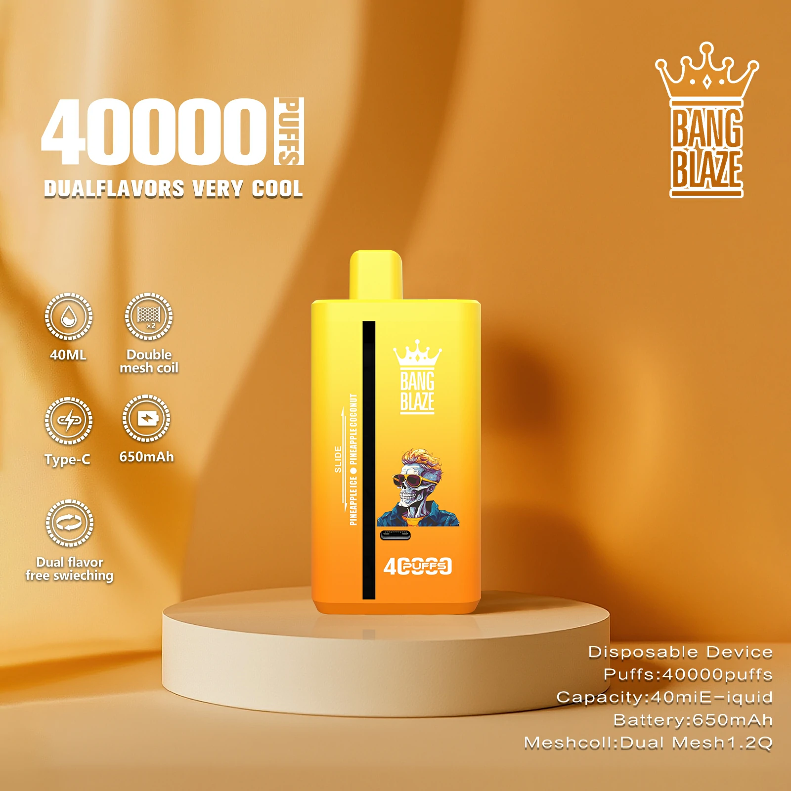 Bang, 40 000 bouffées, cigarette électronique jetable 2-in-1, photo 5