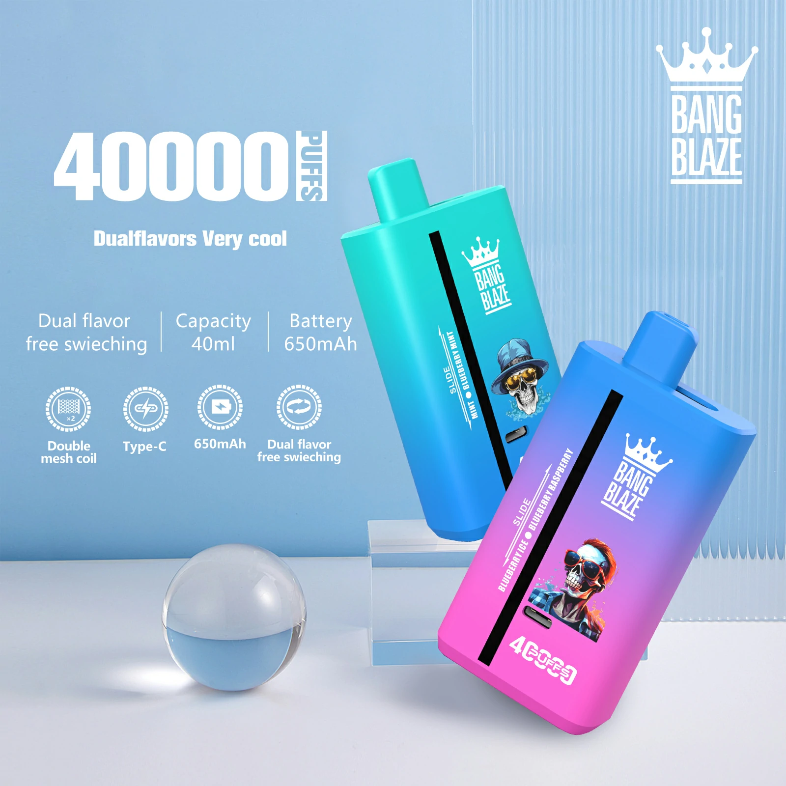 Bang, 40 000 bouffées, cigarette électronique jetable 2-in-1, photo 7