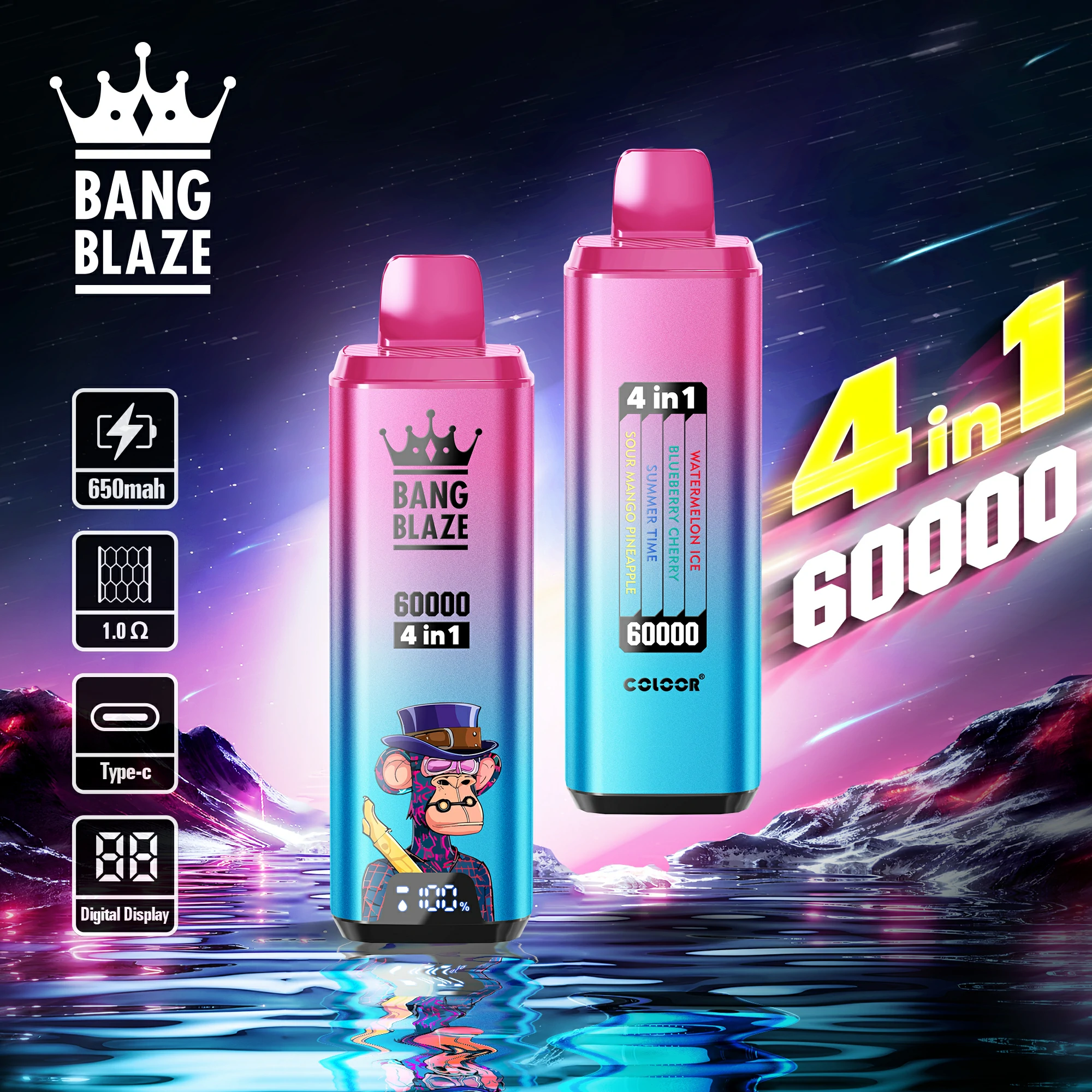Bang 60 000 szívás 4-in-1-es eldobható e-cigi, fotó 2