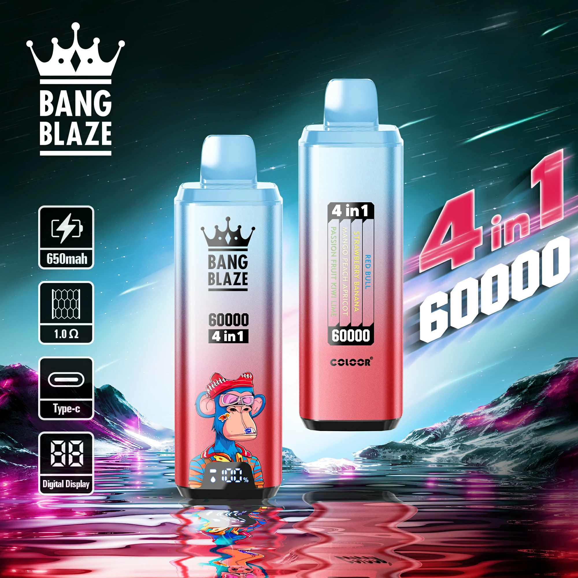 Bang 60 000 szívás 4-in-1-es eldobható e-cigi, fotó 7