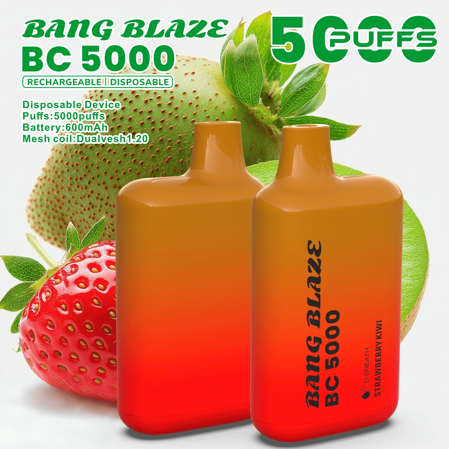 Jednorázový vaporizér Bang, 5000 potáhnutí, fotografie 5