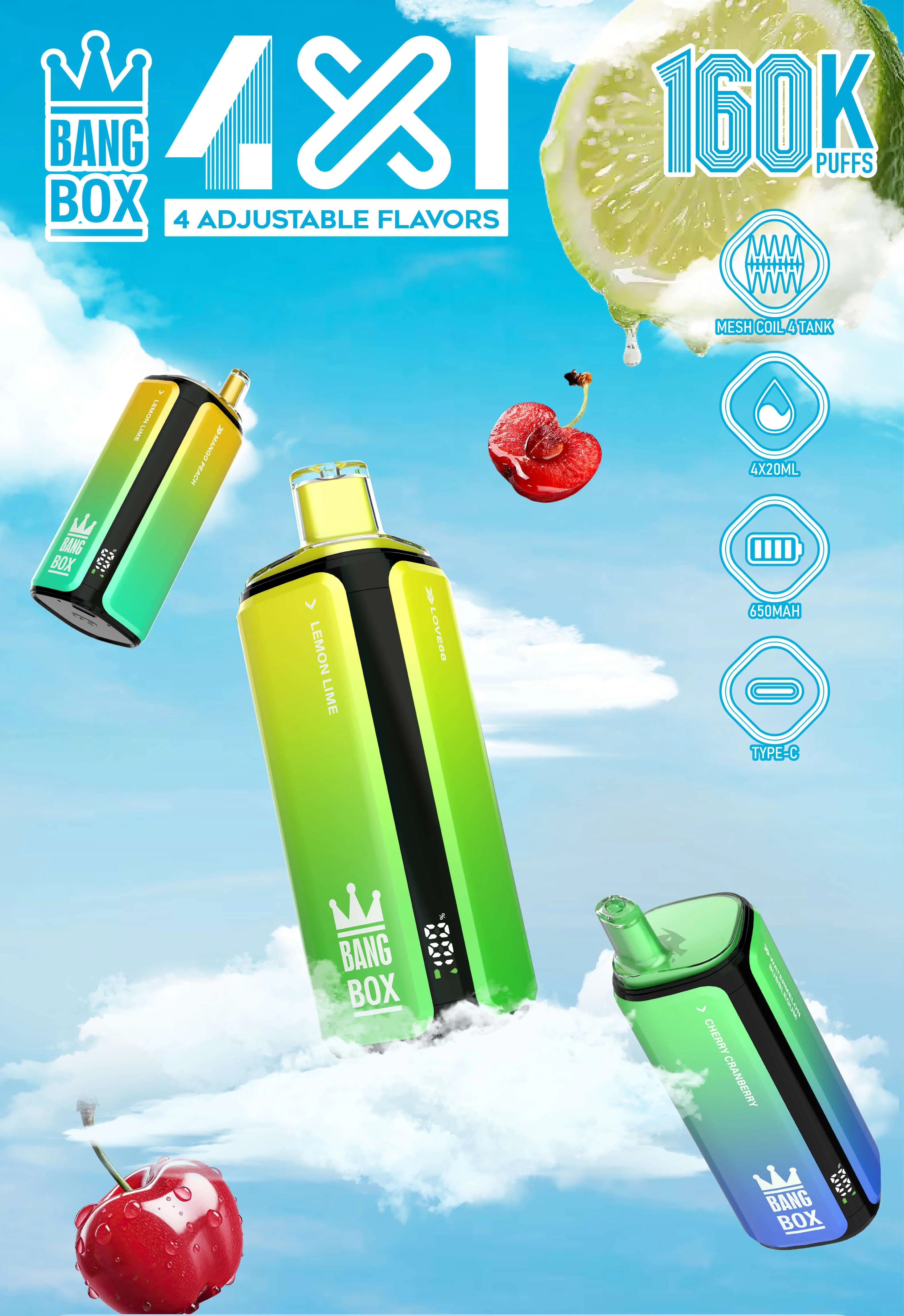 Bang Box 160000 Puffs 4-in-1 Disposable Vape, photo 8