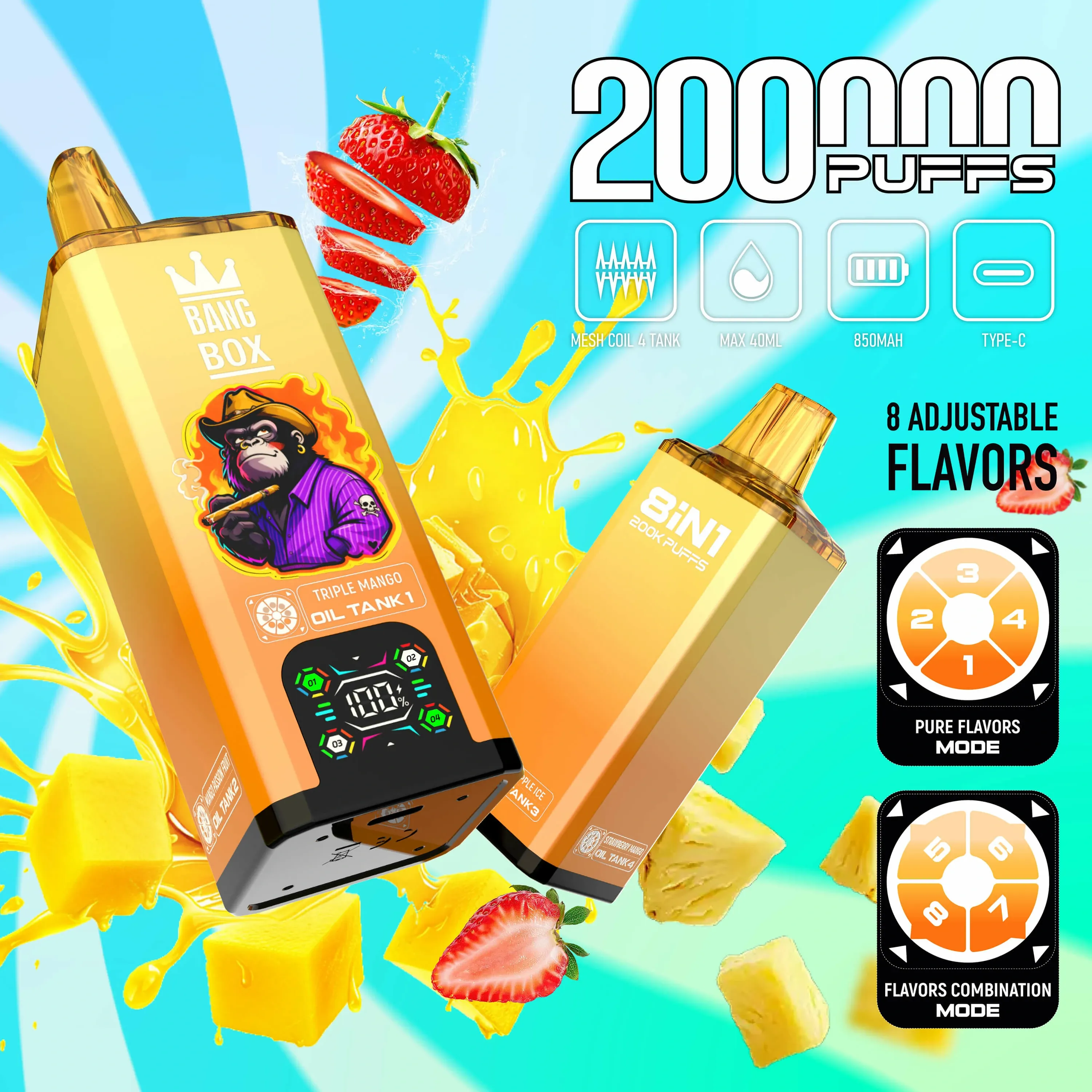 Bang Box 200000 Puffs 8-in-1 Disposable Vape, photo 2