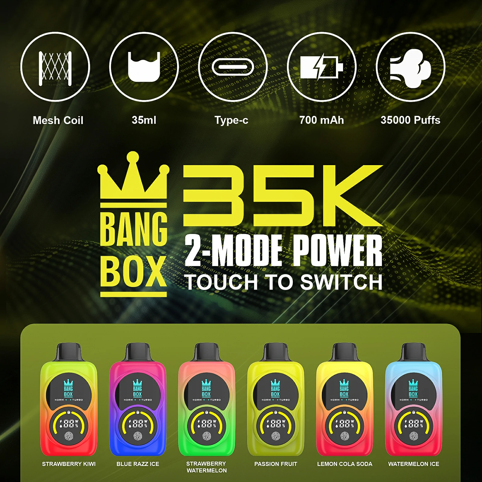 Bang Box: Αναλώσιμο ηλεκτρονικό τσιγάρο 35.000 εισπνοών, φωτογραφία 3