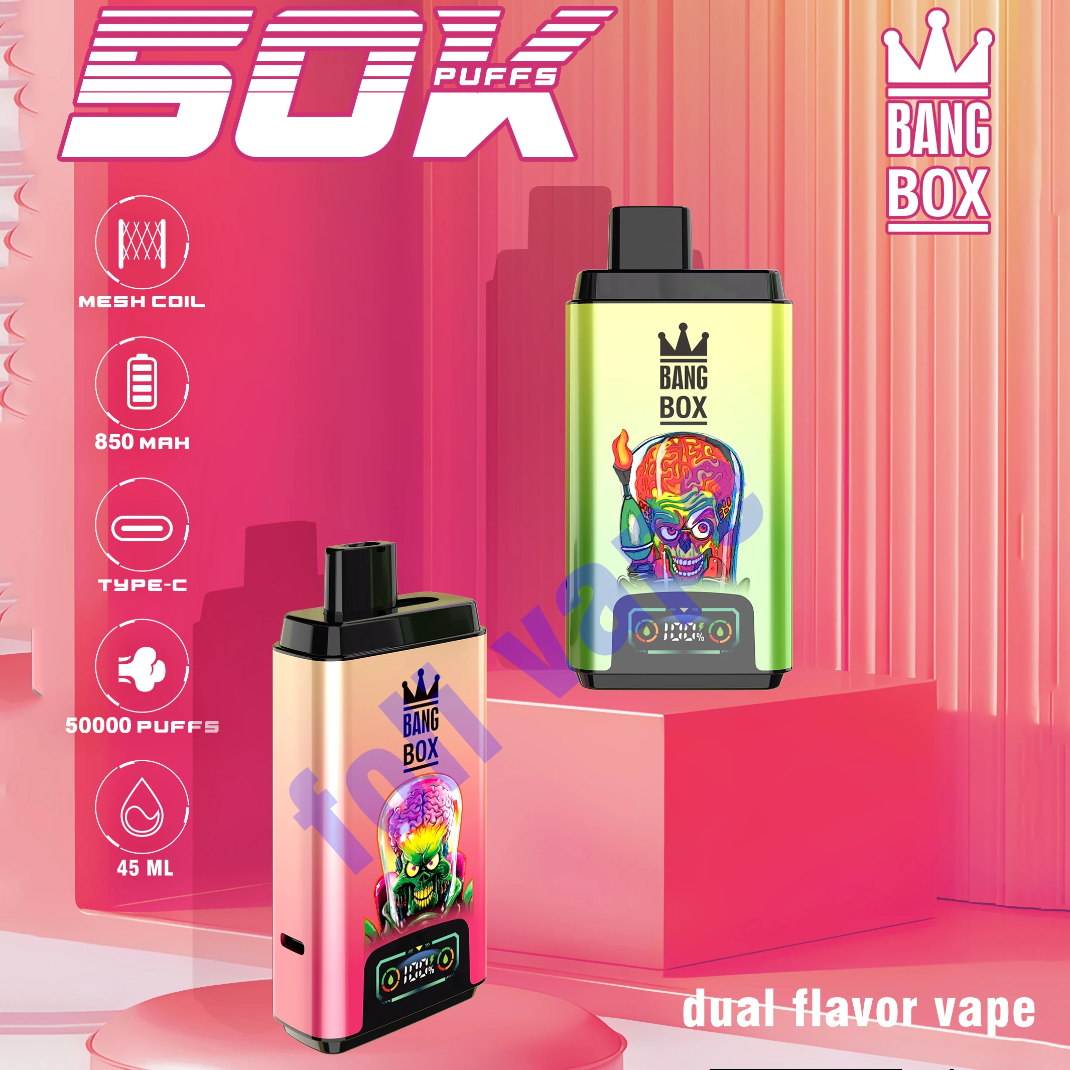 Bang Box, 50 000 caladas, vaporizador desechable 2-in-1, foto 2