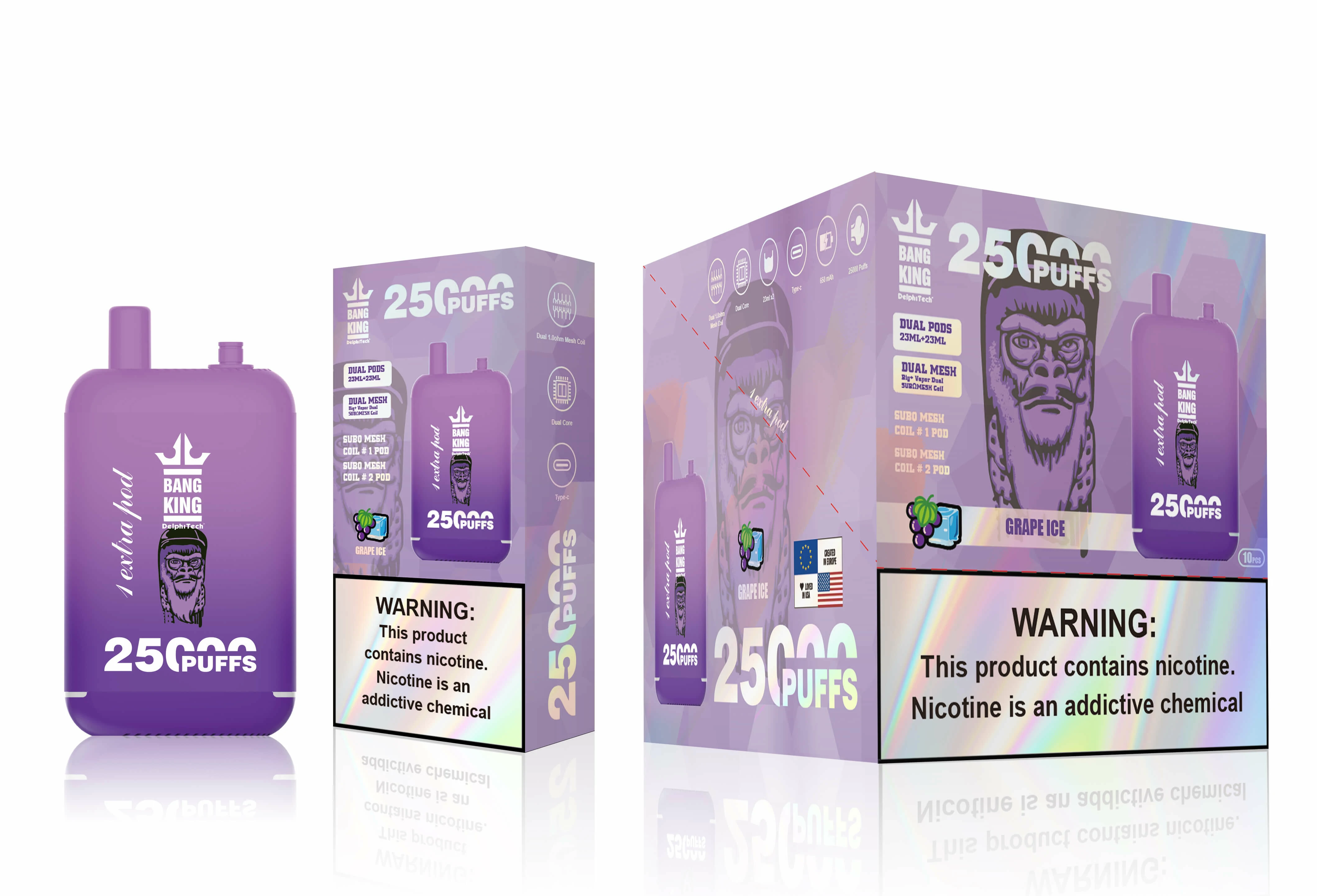 Jednorázový vaporizér Bang King , 25 000 potáhnutí, fotografie 3