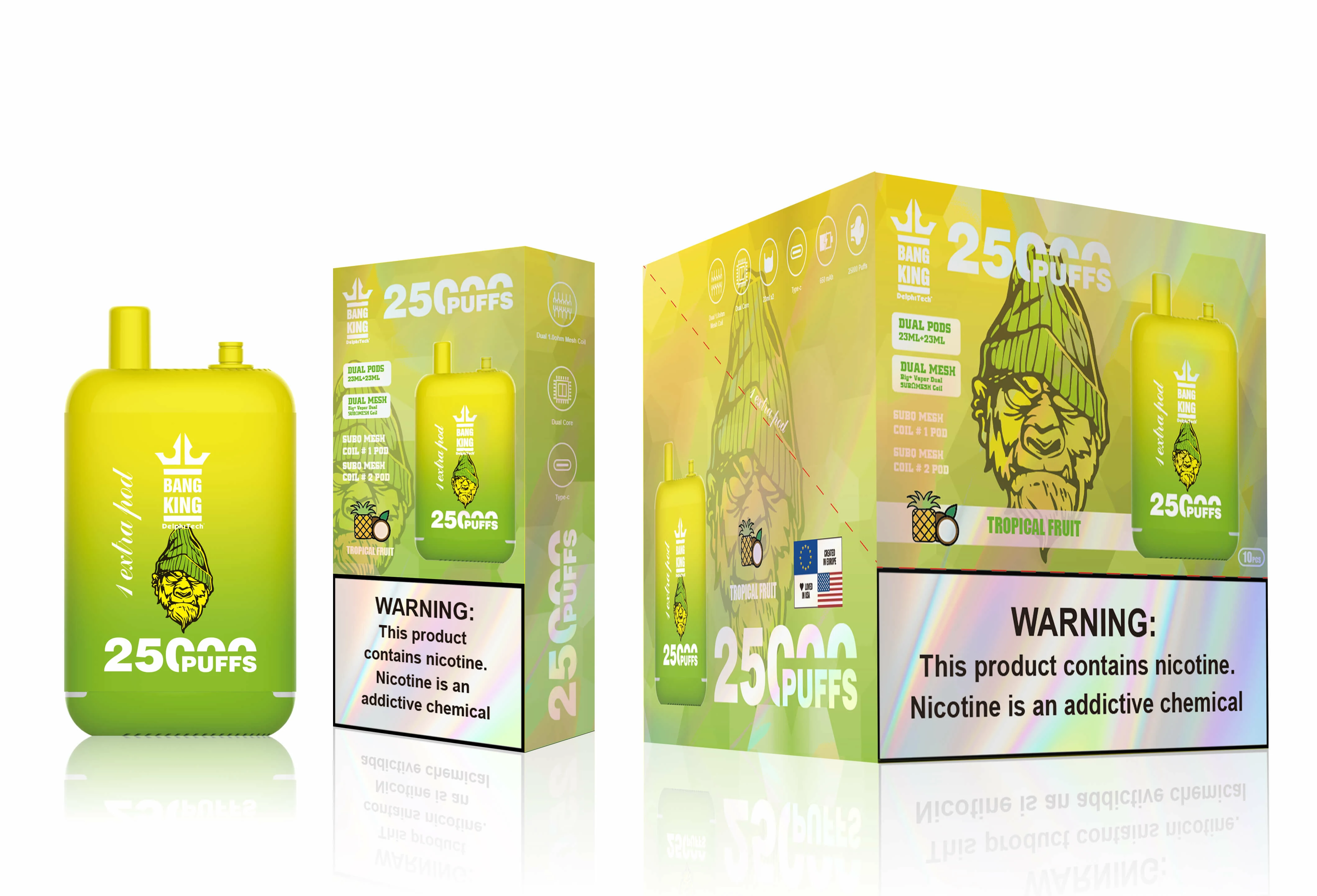 Jednorázový vaporizér Bang King , 25 000 potáhnutí, fotografie 4