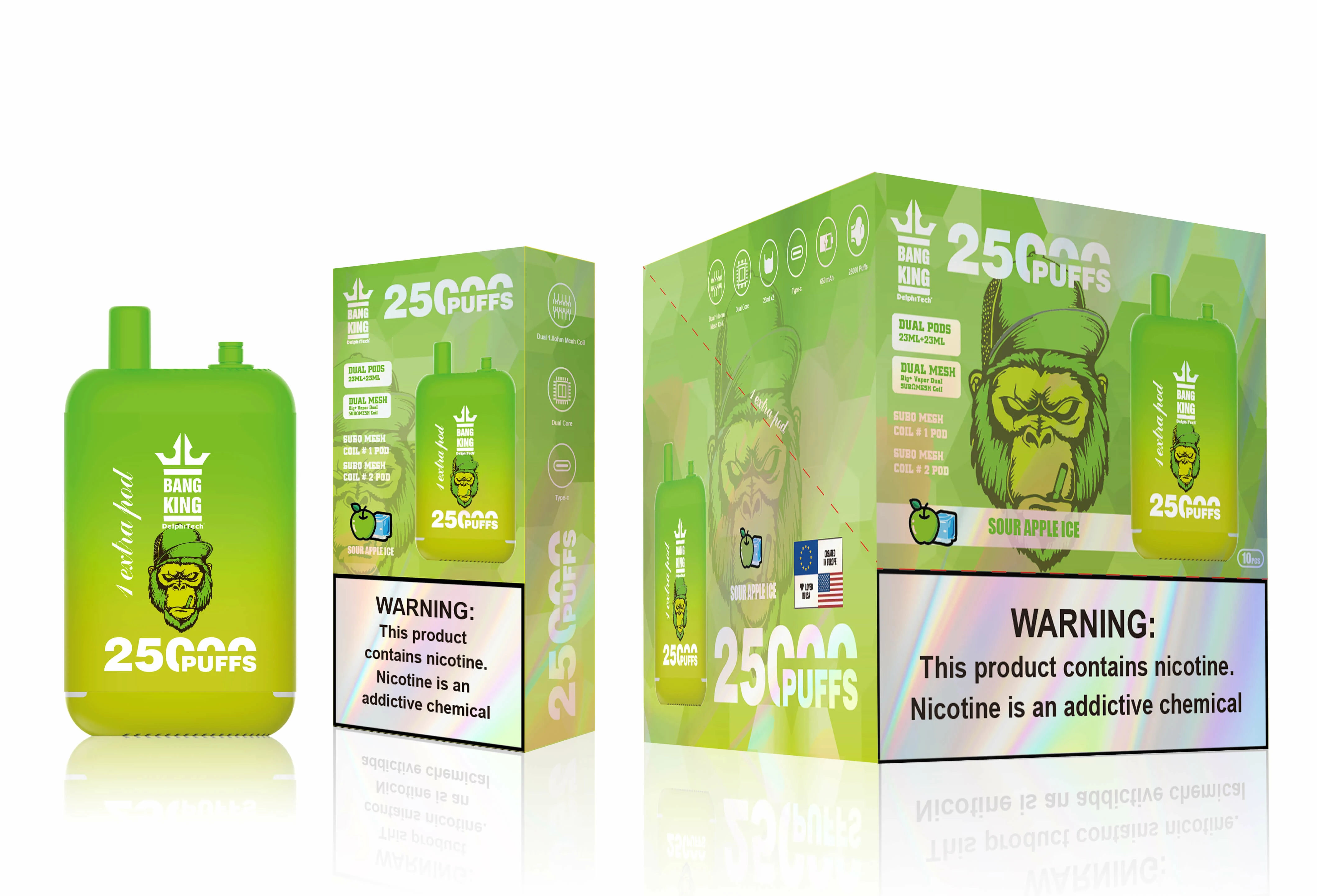 Jednorázový vaporizér Bang King , 25 000 potáhnutí, fotografie 6