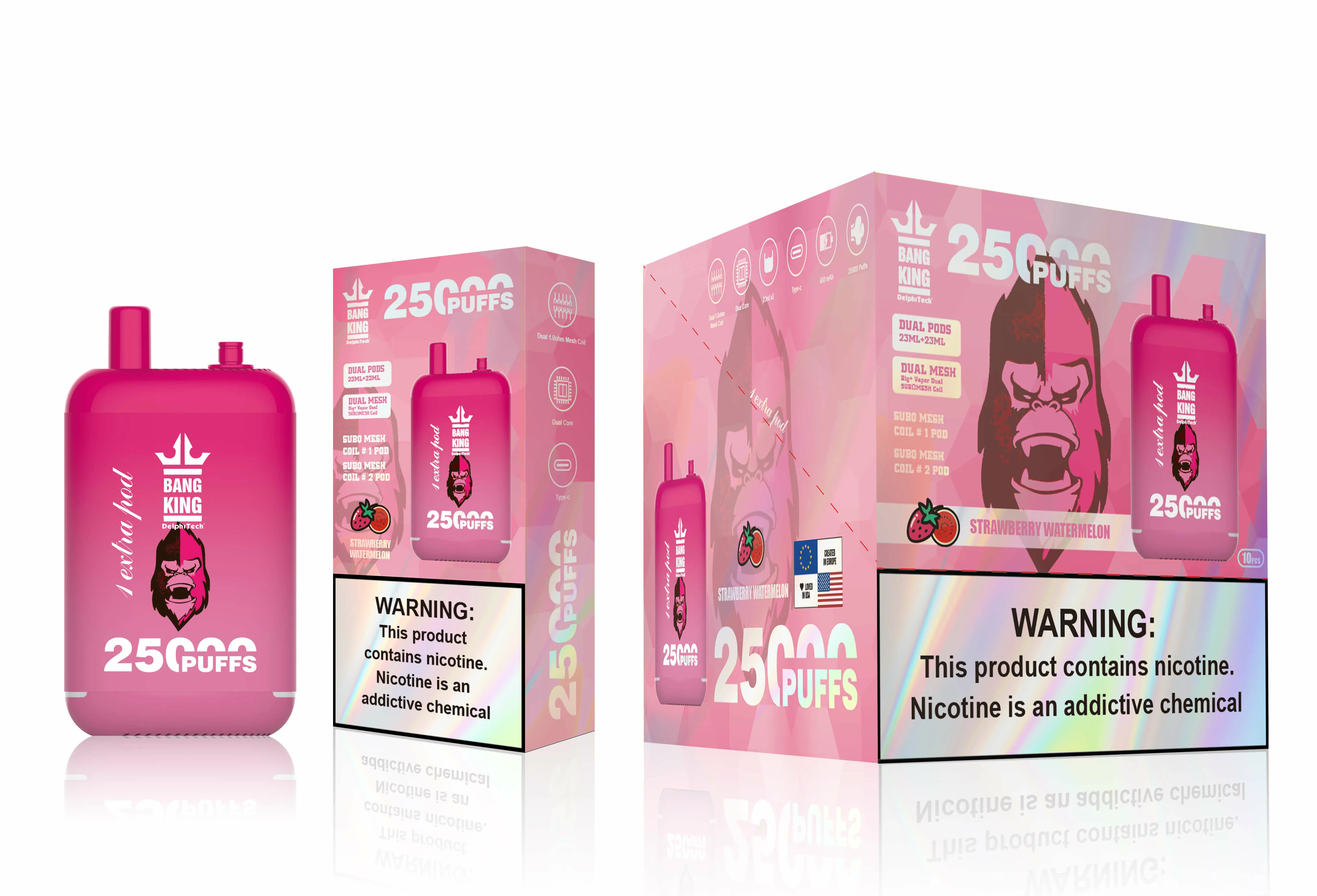 Jednorázový vaporizér Bang King , 25 000 potáhnutí, fotografie 7