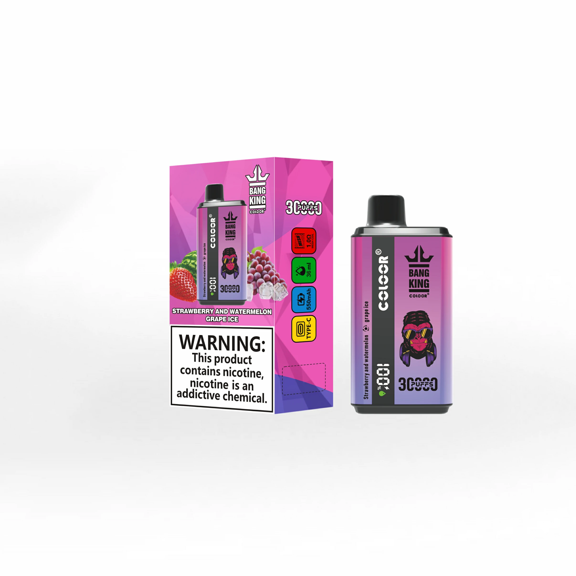 Bang King , 30 000 potáhnutí, jednorázový vaporizér typu 2-in-1, fotografie 10