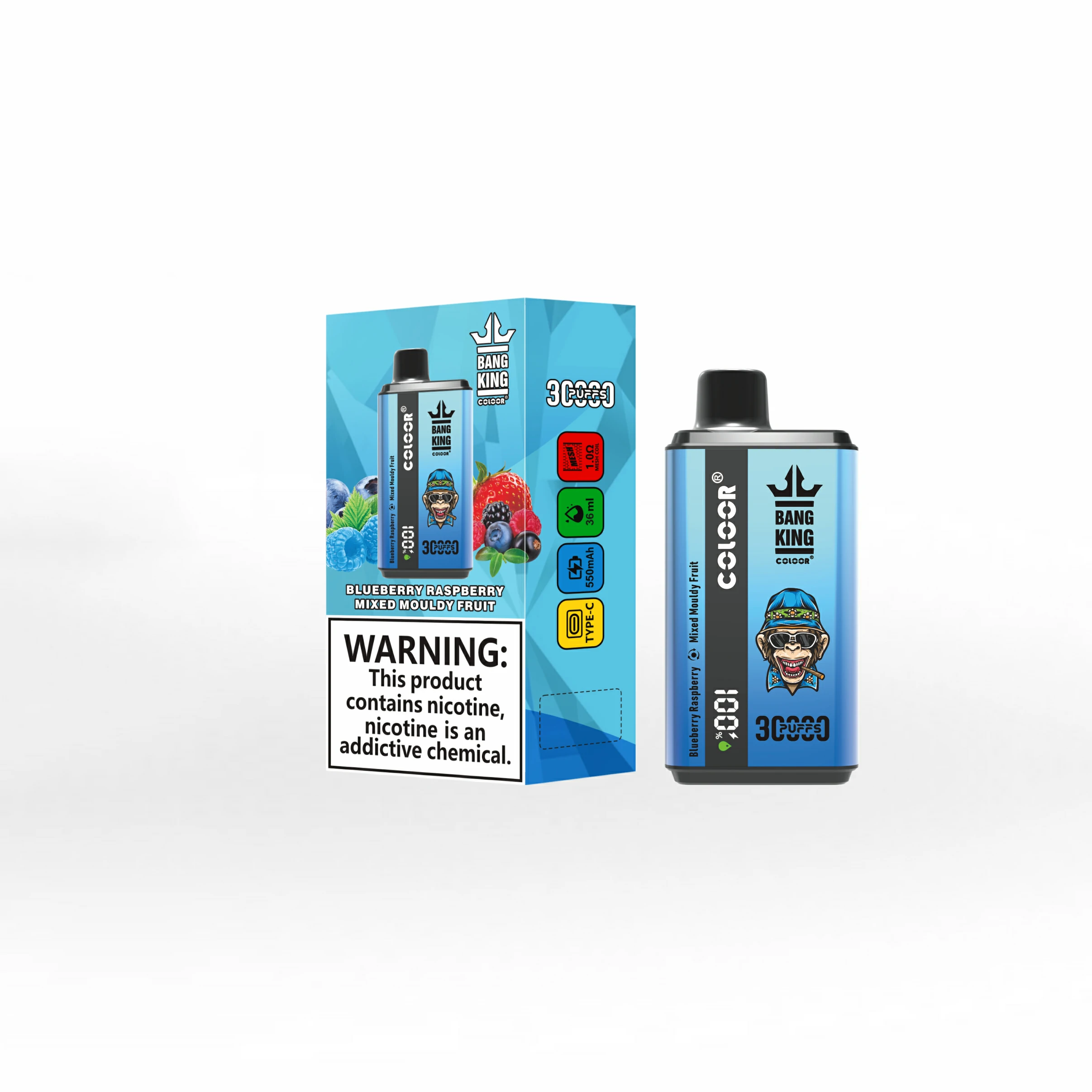 Bang King , 30 000 potáhnutí, jednorázový vaporizér typu 2-in-1, fotografie 3