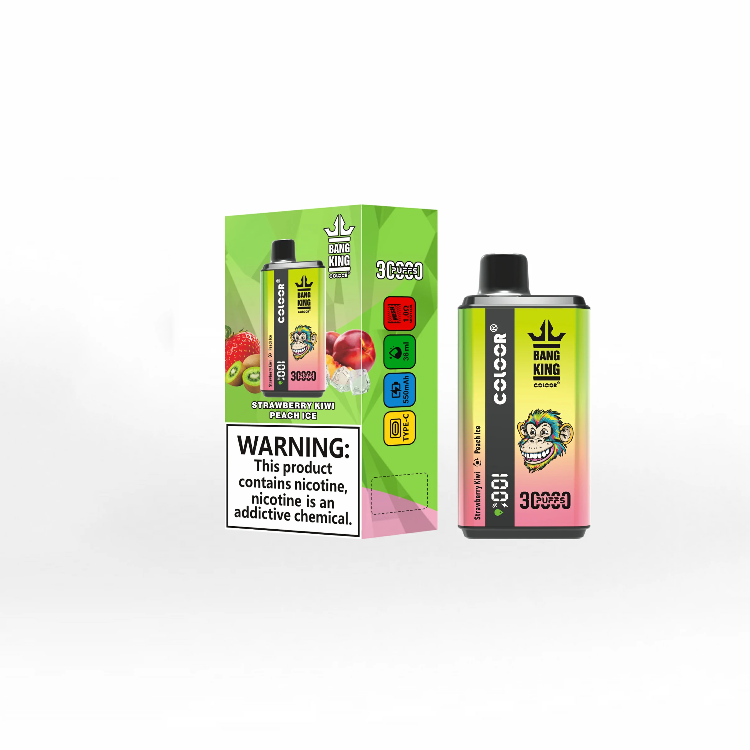 Bang King , 30 000 potáhnutí, jednorázový vaporizér typu 2-in-1, fotografie 4