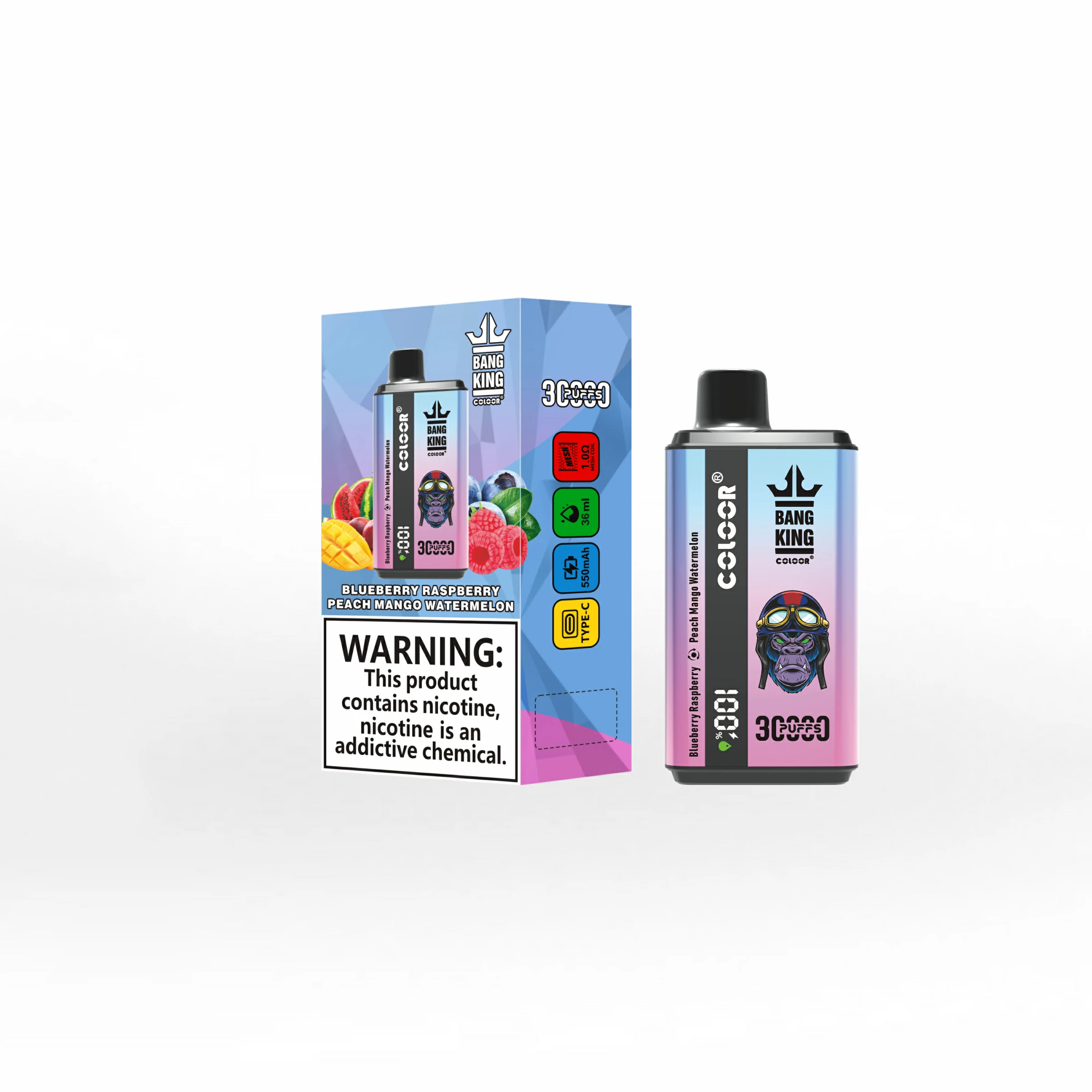 Bang King , 30 000 potáhnutí, jednorázový vaporizér typu 2-in-1, fotografie 6