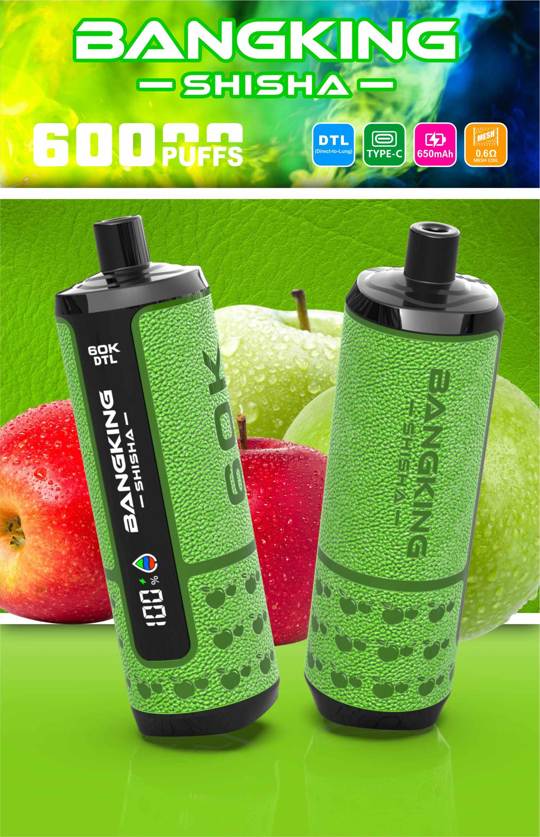 Bang 60000 Puffs King Shisha Disposable Vape, photo 3