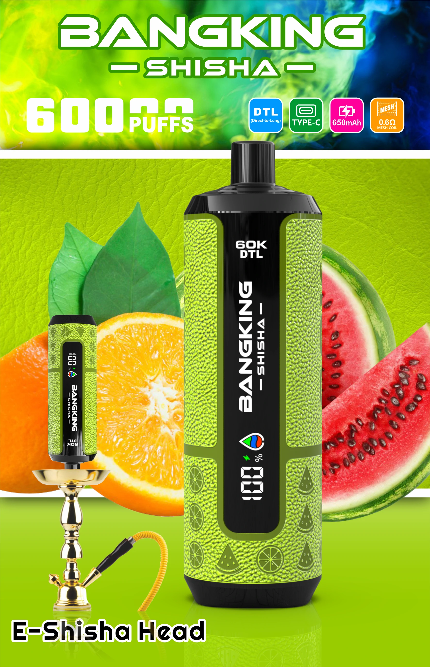 Bang 60000 Puffs King Shisha Disposable Vape, photo 7