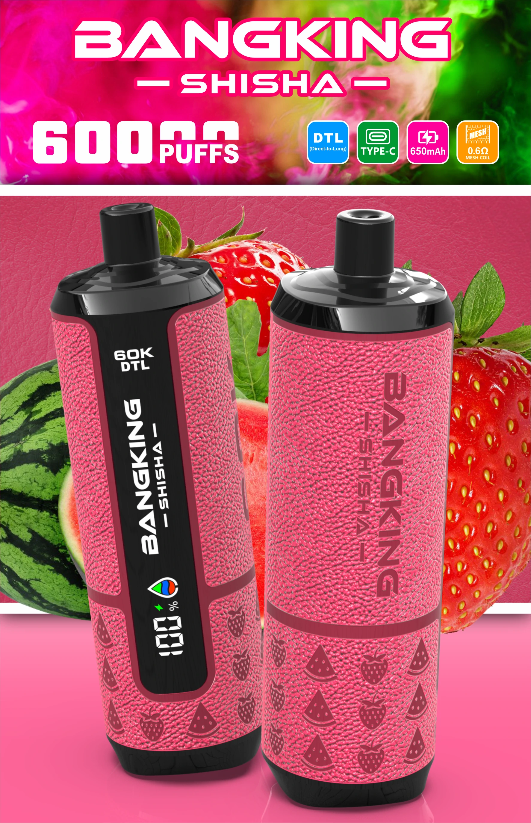 Bang 60000 Puffs King Shisha Disposable Vape, photo 8
