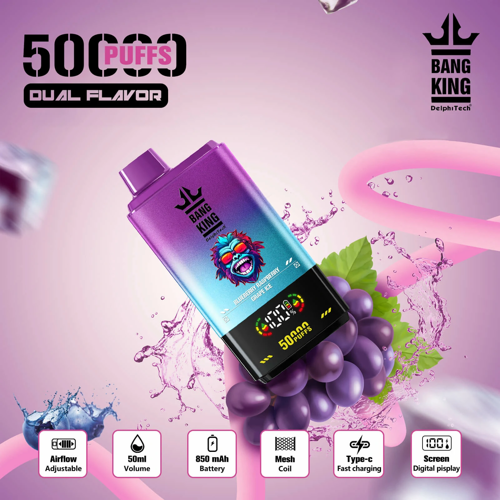 Bang 50000 Puffs 2-in-1 Disposable Vape, photo 4
