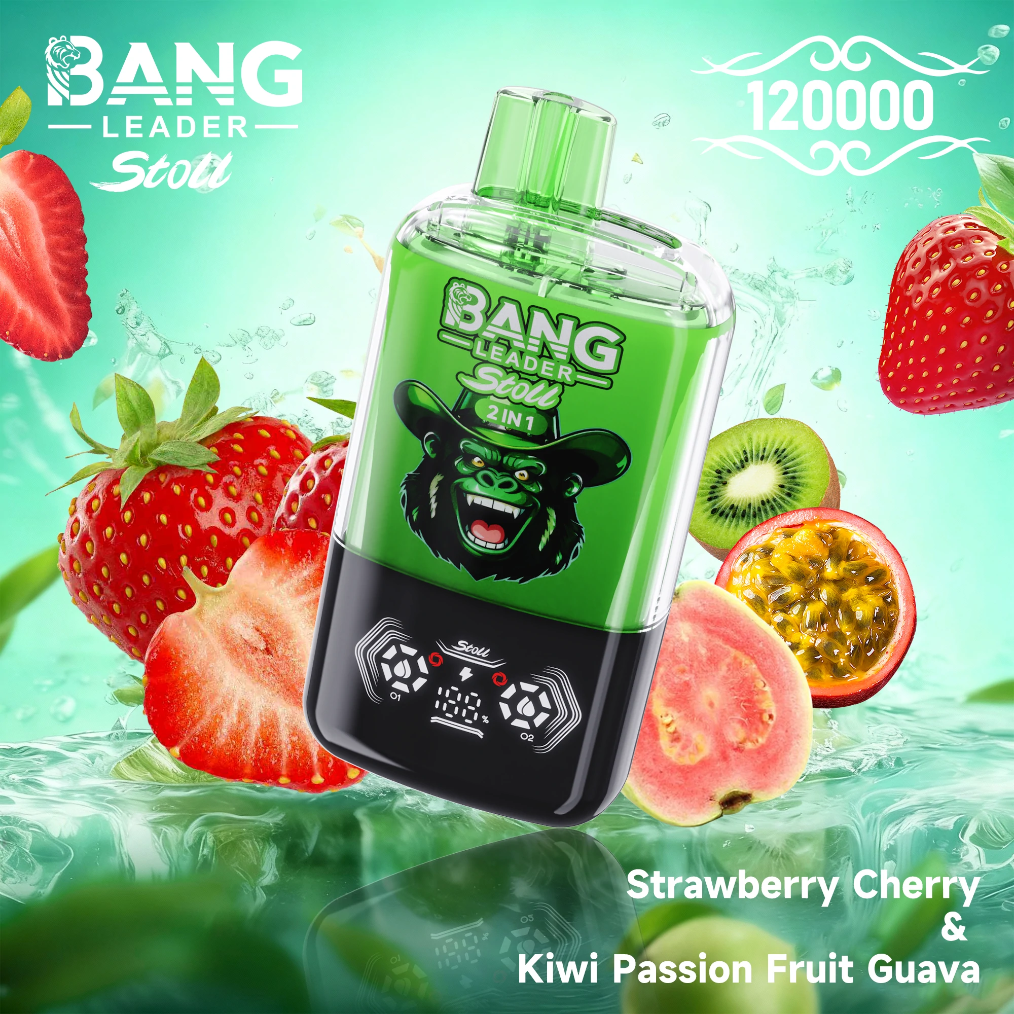 Bang Leader, 120 000 bloss, 2-in-1-engångsvape, foto 2