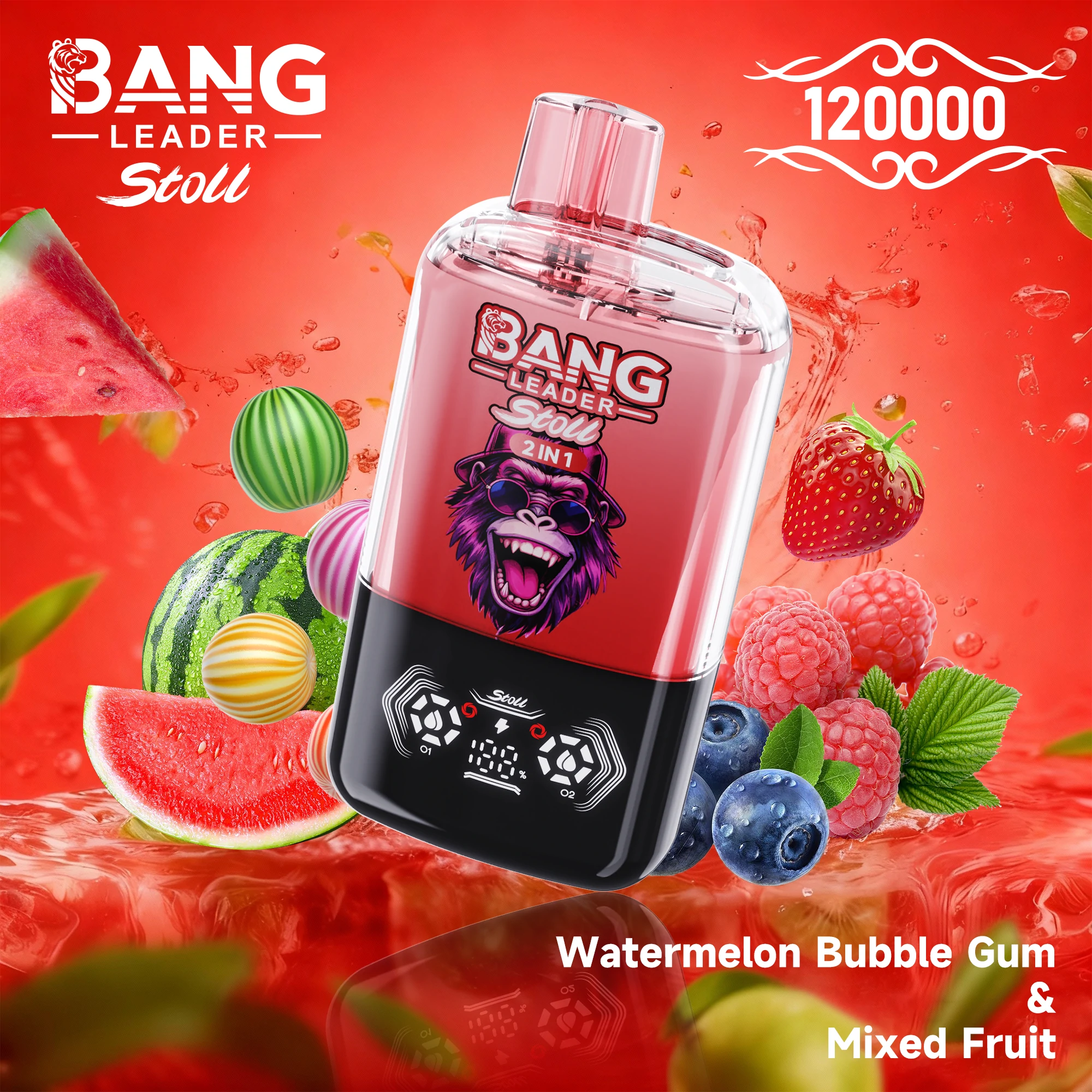 Bang Leader, 120 000 bloss, 2-in-1-engångsvape, foto 3