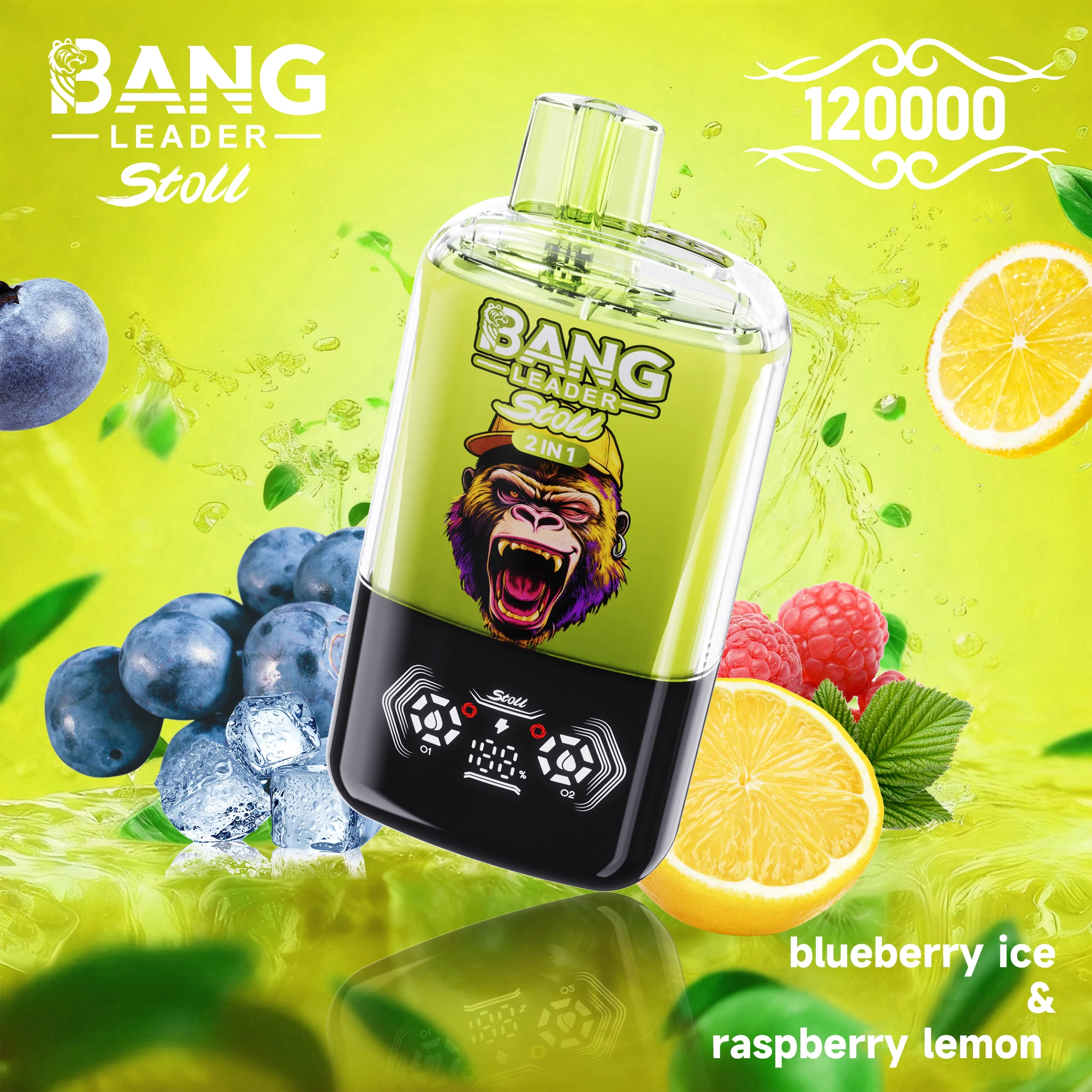 Bang Leader, 120 000 bloss, 2-in-1-engångsvape, foto 6