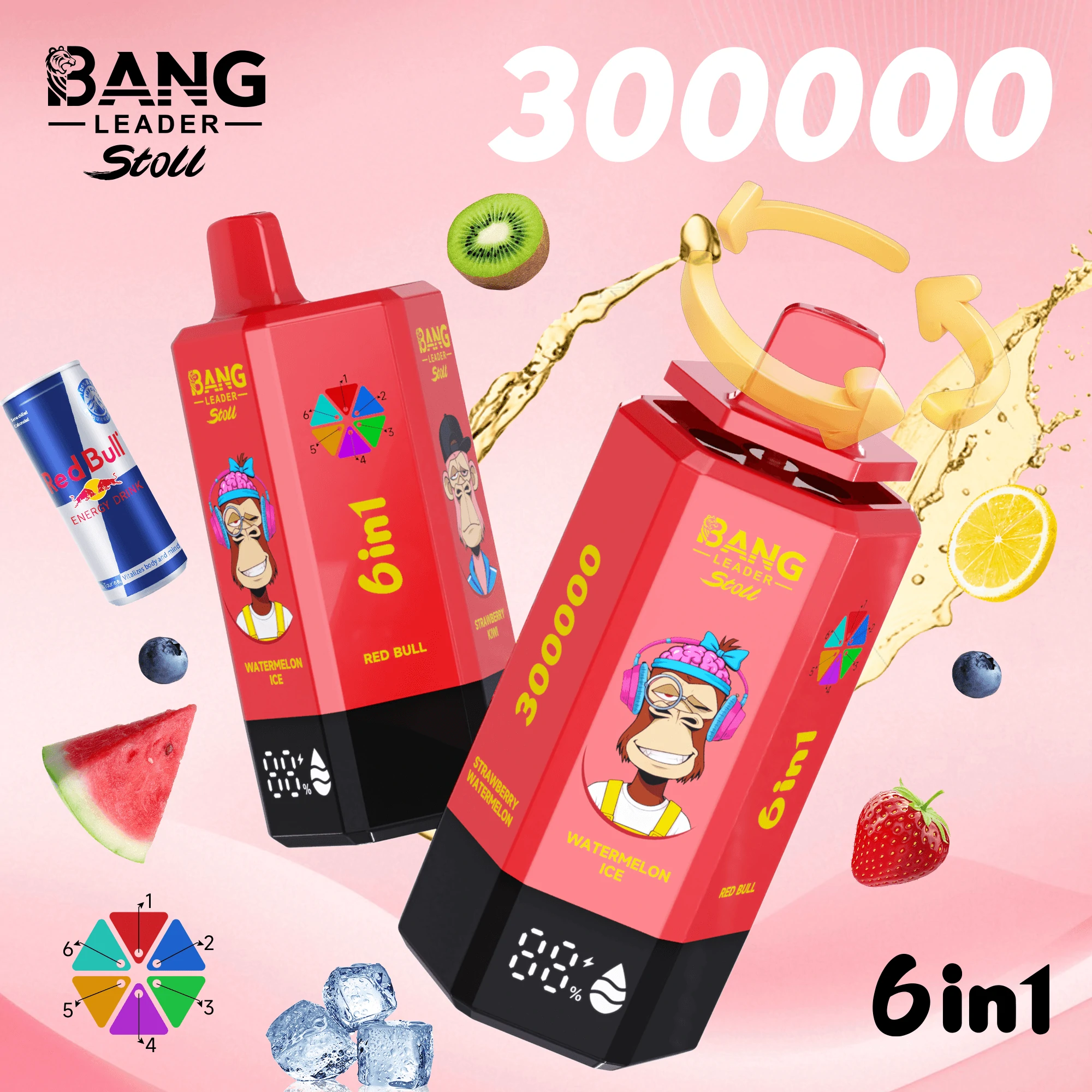 Bang Leader 300.000 Züge – 6-in-1-Einweg-E-Zigarette, Foto 3