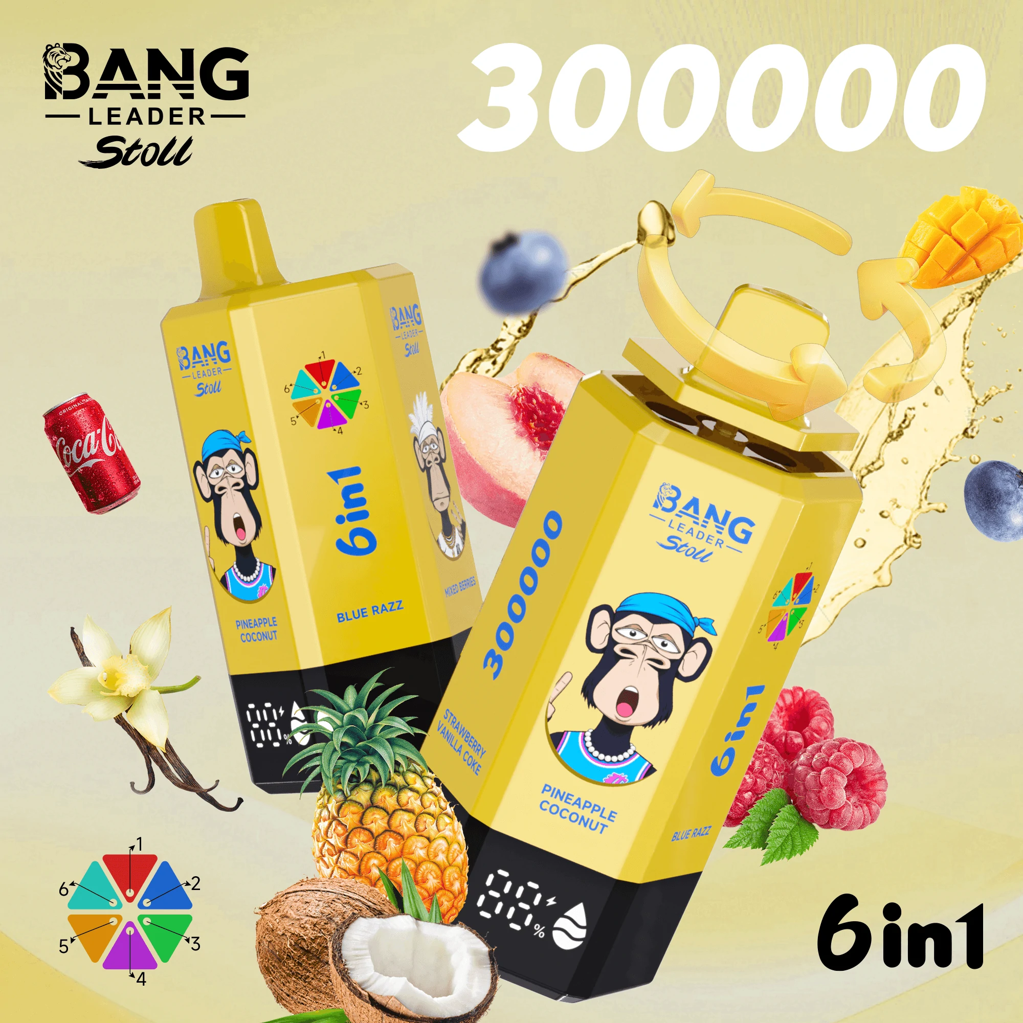 Bang Leader 300.000 Züge – 6-in-1-Einweg-E-Zigarette, Foto 5