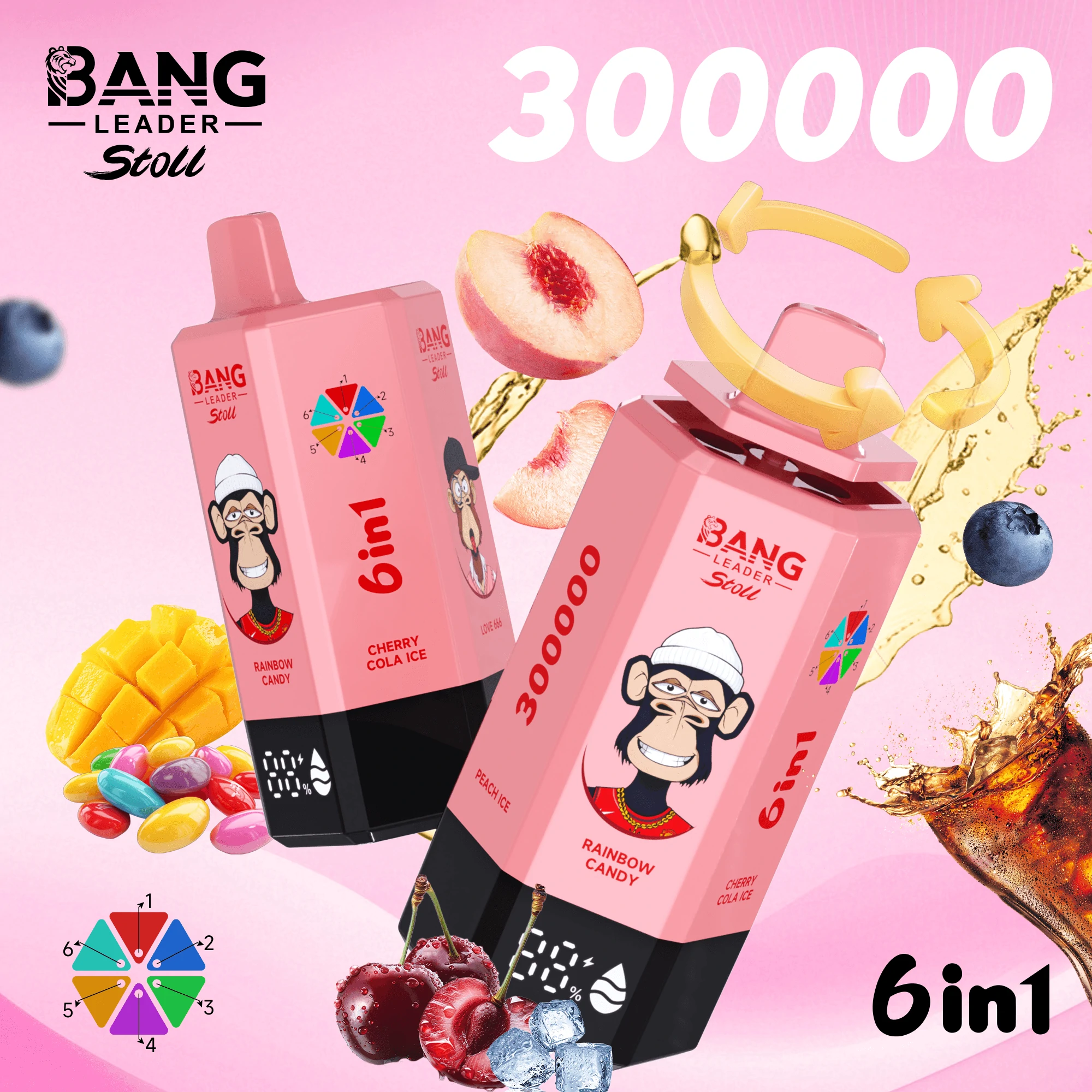 Bang Leader 300.000 Züge – 6-in-1-Einweg-E-Zigarette, Foto 7