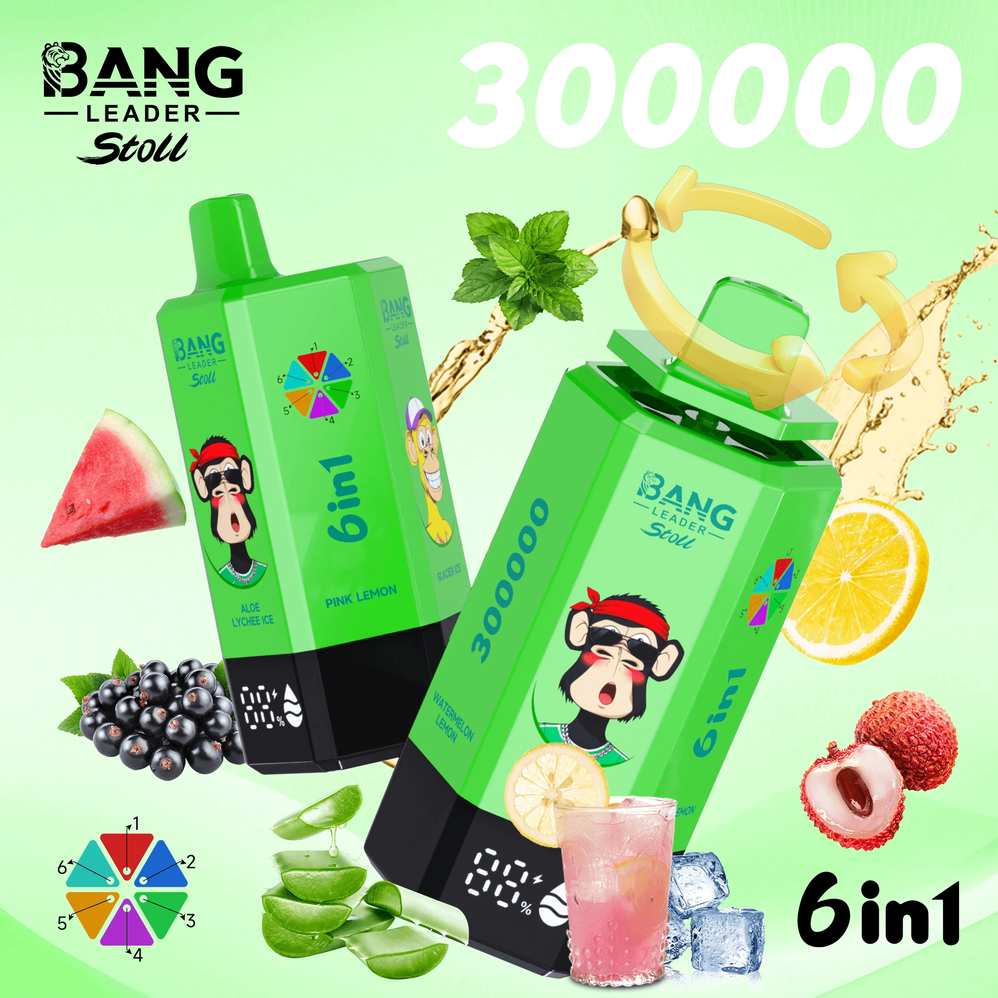Bang Leader 300.000 Züge – 6-in-1-Einweg-E-Zigarette, Foto 8