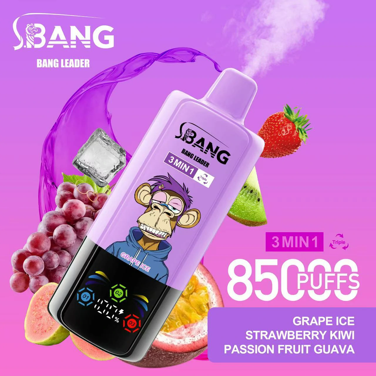 Bang Leader 85.000 trekjes 3-in-1-wegwerpvape, foto 3
