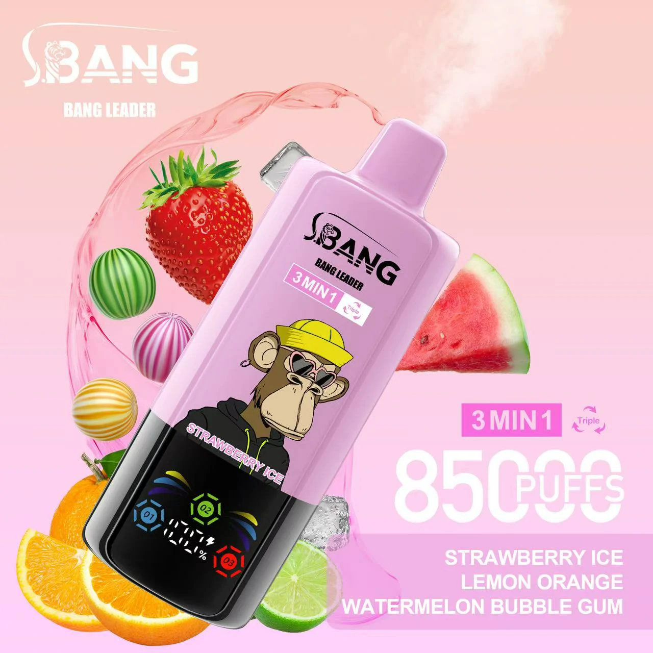 Bang Leader 85.000 trekjes 3-in-1-wegwerpvape, foto 4