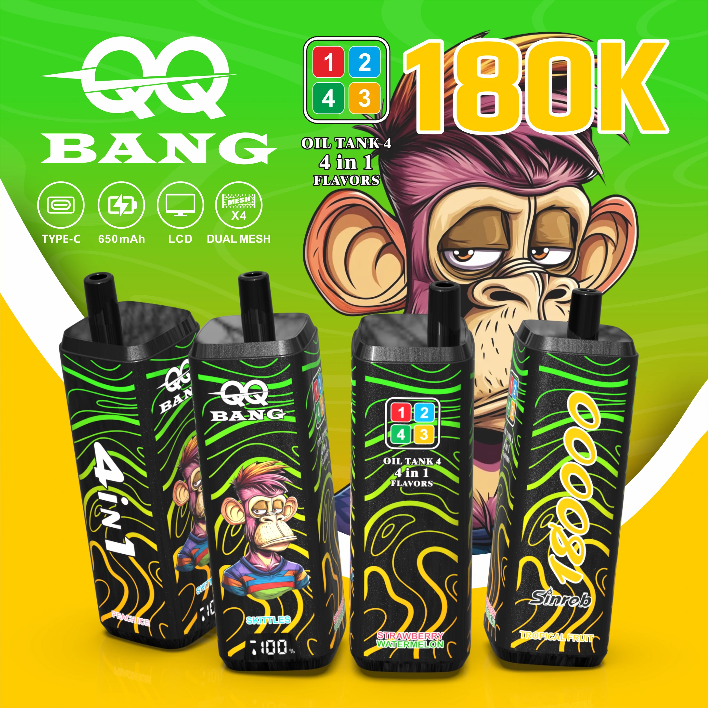 Bang 180000 Puffs 4-in-1 Disposable Vape