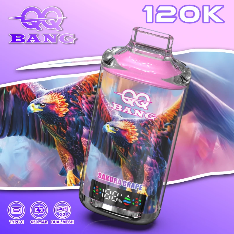 Jednorázový vaporizér Bang QQ Crystal 120K, 120 000 potáhnutí, fotografie 4