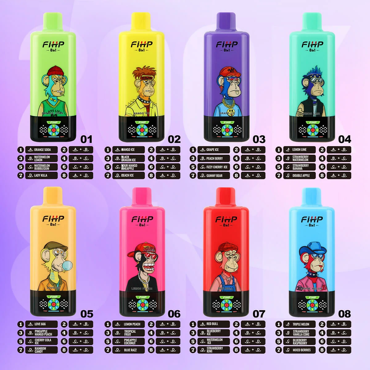 FIHP 200000 Puffs 8-in-1 Disposable Vape, photo 12