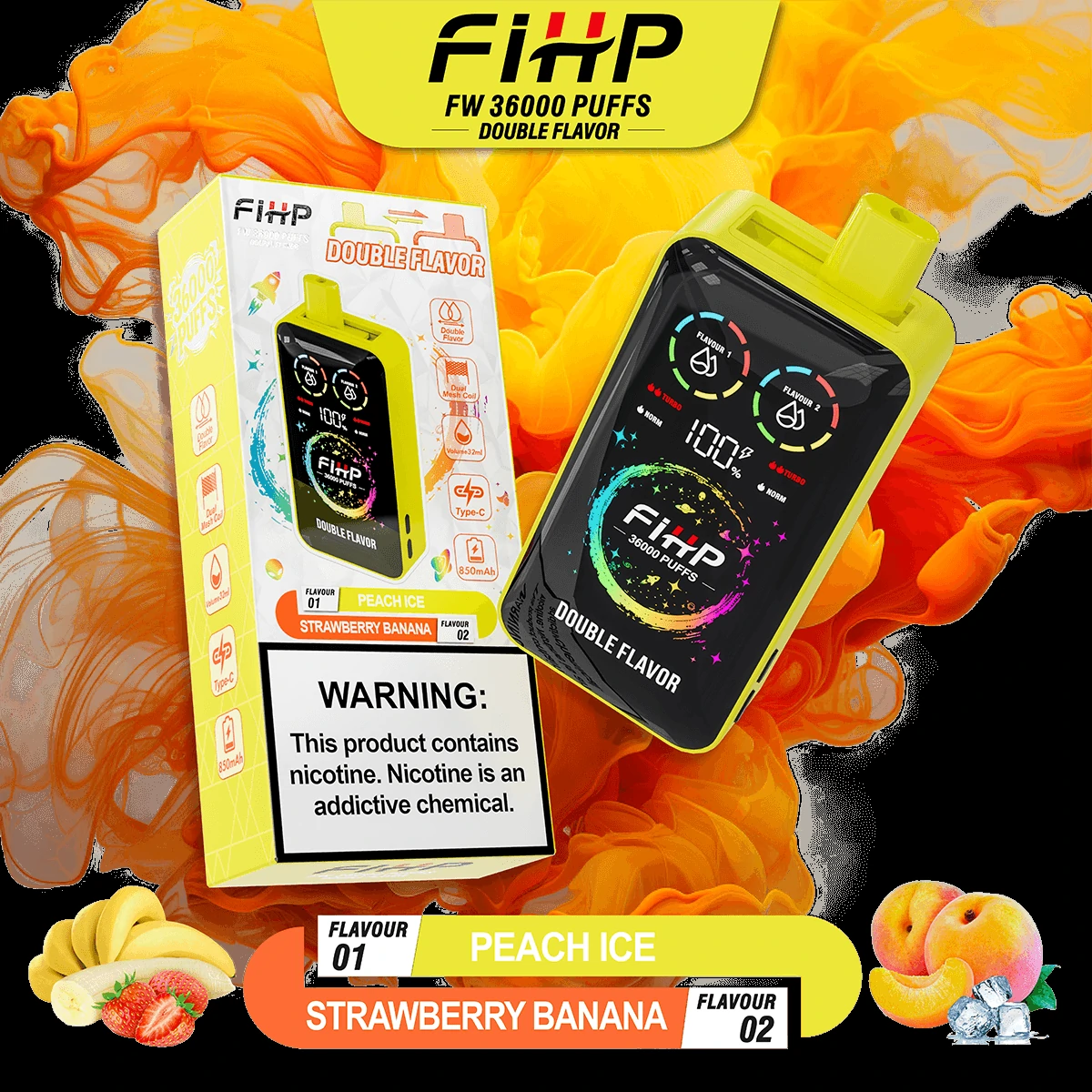 FIHP 36000 Puffs 2-in-1 Disposable Vape, photo 4