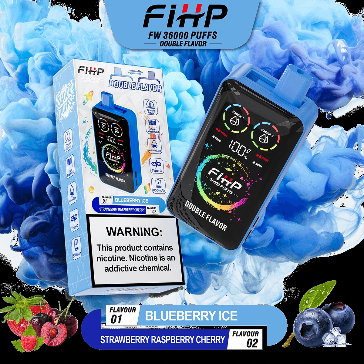 FIHP 36000 Puffs 2-in-1 Disposable Vape, photo 6