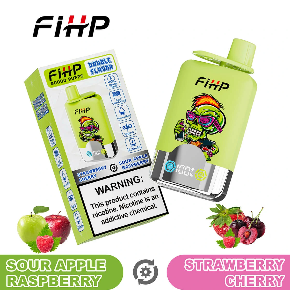 FIHP, 40.000 de pufuri, vaporizator de unică folosință 2-in-1, fotografie 4