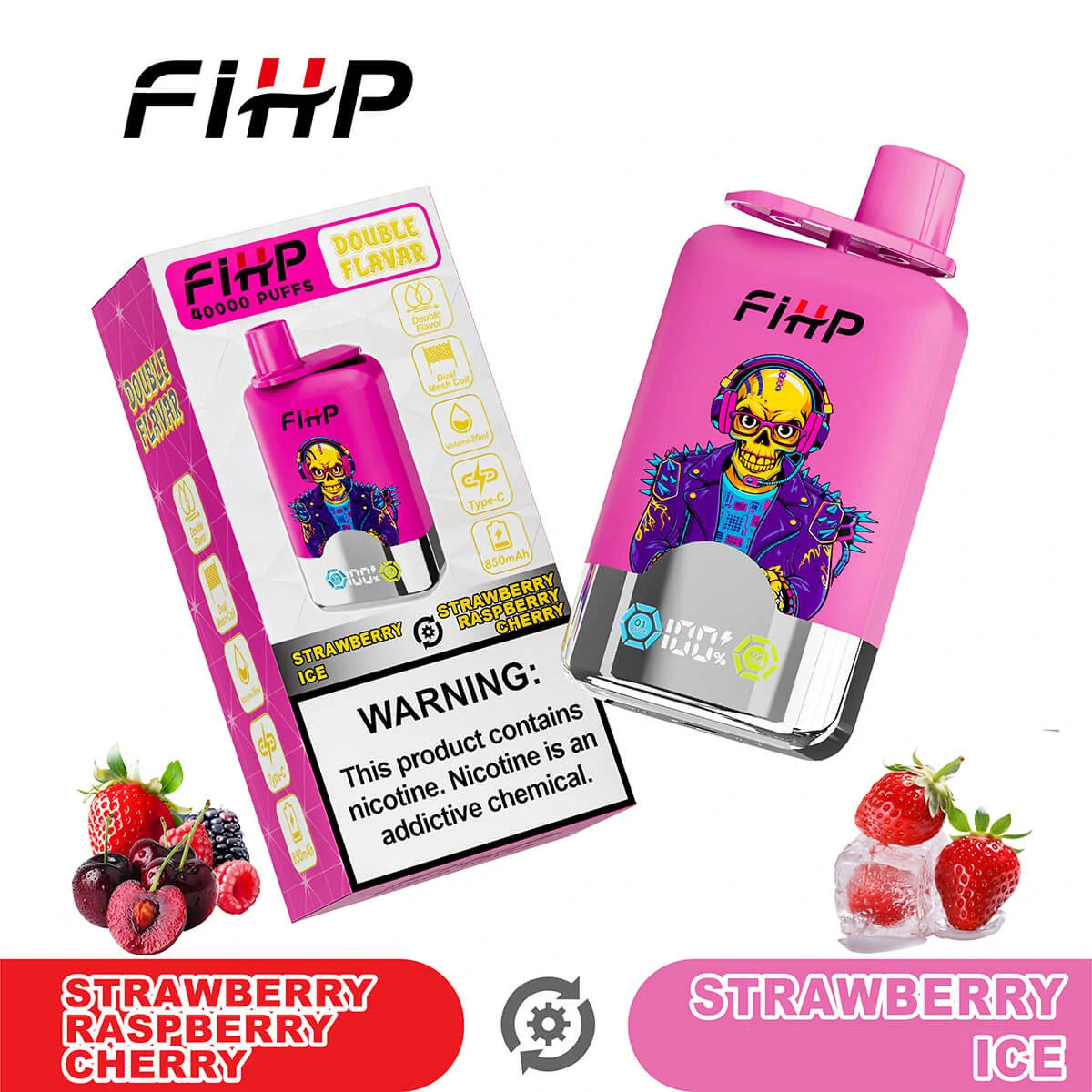 FIHP, 40.000 de pufuri, vaporizator de unică folosință 2-in-1, fotografie 6