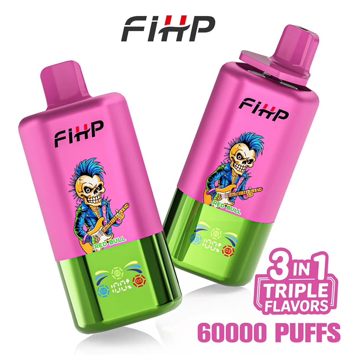 FIHP, 60 000 potáhnutí, jednorázový vaporizér typu 3-in-1, fotografie 4